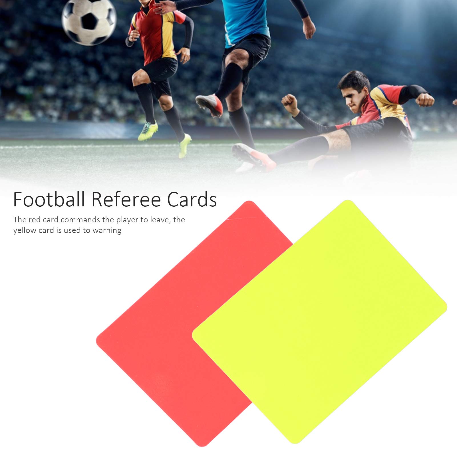 Professional Soccer Referee Red & Yellow Card Set - 5-Piece Football Warning & Ejection Cards for Games & Training | Essential Referee Gear for Matches, Leagues & Youth Sports