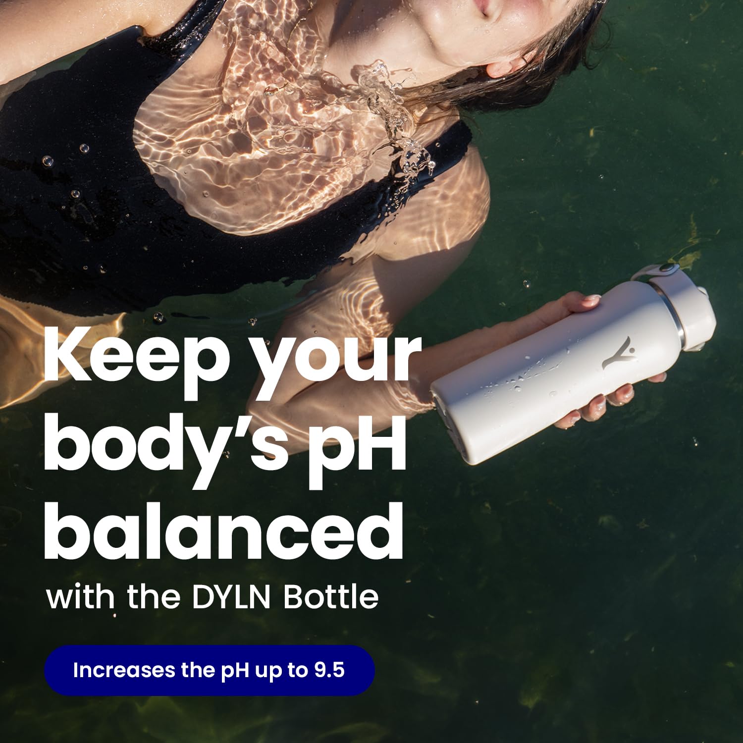 DYLN Alkaline Water Bottle - Portable Hydrogen Water Generator with 9.5 pH Alkaline Water | Vacuum Insulated Stainless Steel Bottle Keeps Drinks Cold 24 Hours | Perfect for Gym, Hiking & Daily Hydration