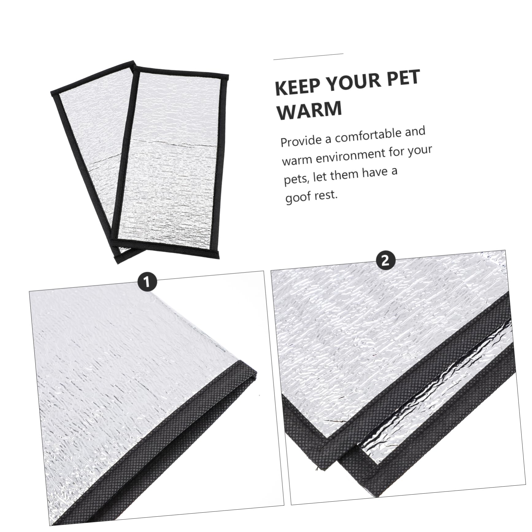 2-Pack Reptile Terrarium Heating Pad with Aluminum Clad Film - Insulated Radiant Heat Panel for Snakes, Lizards & African Reptiles - Perfect for Vivariums, Tanks & Enclosures