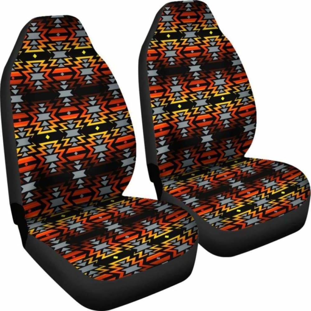 Premium Black & Red Fire Design Car Seat Covers - Universal Fit for Cars, Trucks & SUVs - Durable Neoprene Material for Comfort & Protection - Perfect for Daily Commute, Road Trips & Adventure Driving