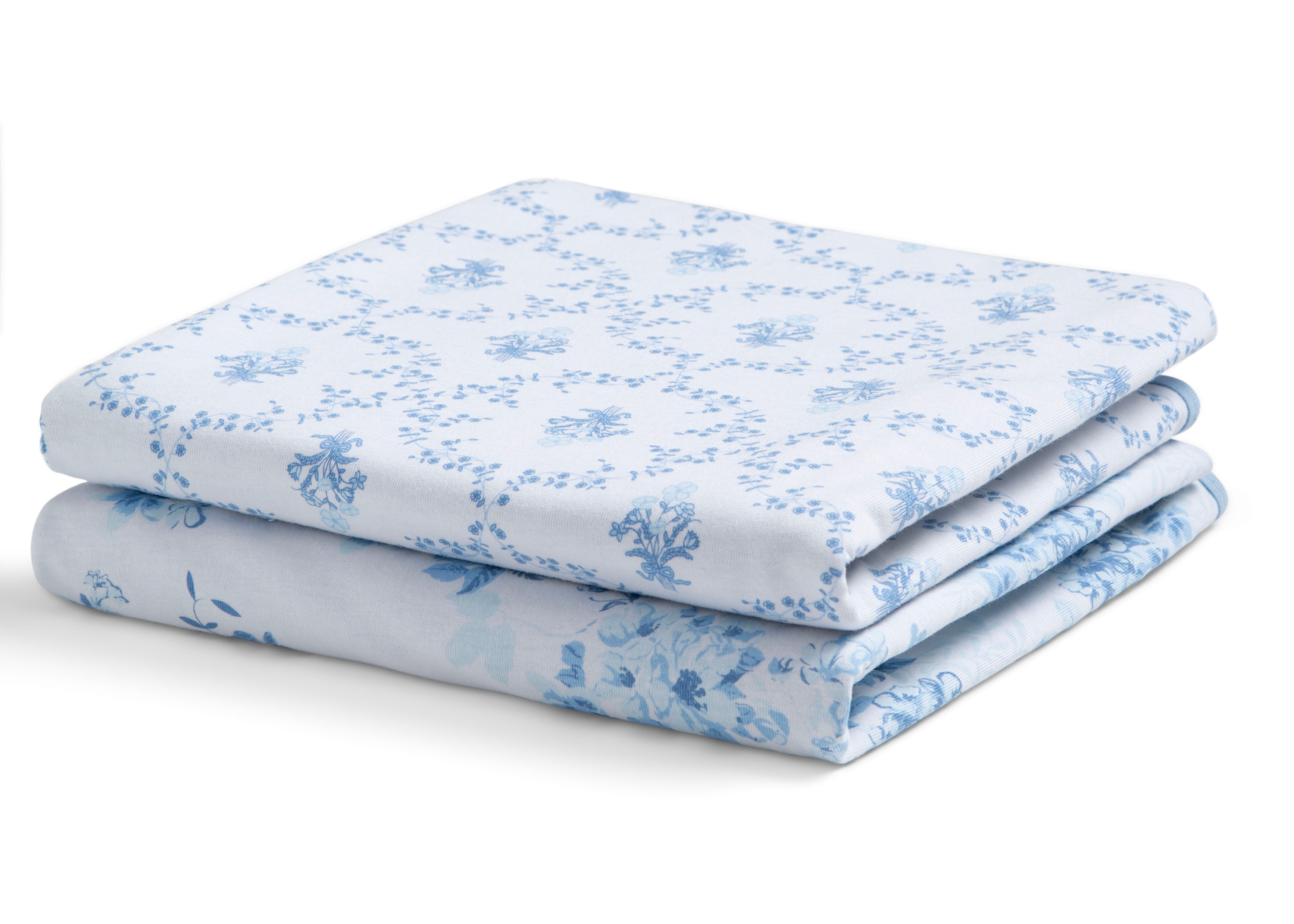 100% Organic Jersey Cotton Baby Receiving Blankets - Soft & Breathable Newborn Swaddle Blankets (2 Pack) - Perfect for Swaddling, Nursing & Stroller Use