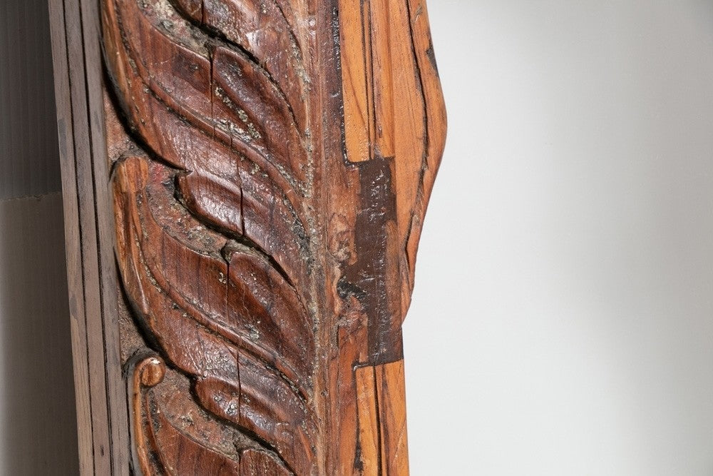 Hand Carved Indian Arched Window Frame Mirror - Brown Wooden Wall Decor for Living Room, Bedroom & Entryway - Boho Home Decor & Unique Gift Idea