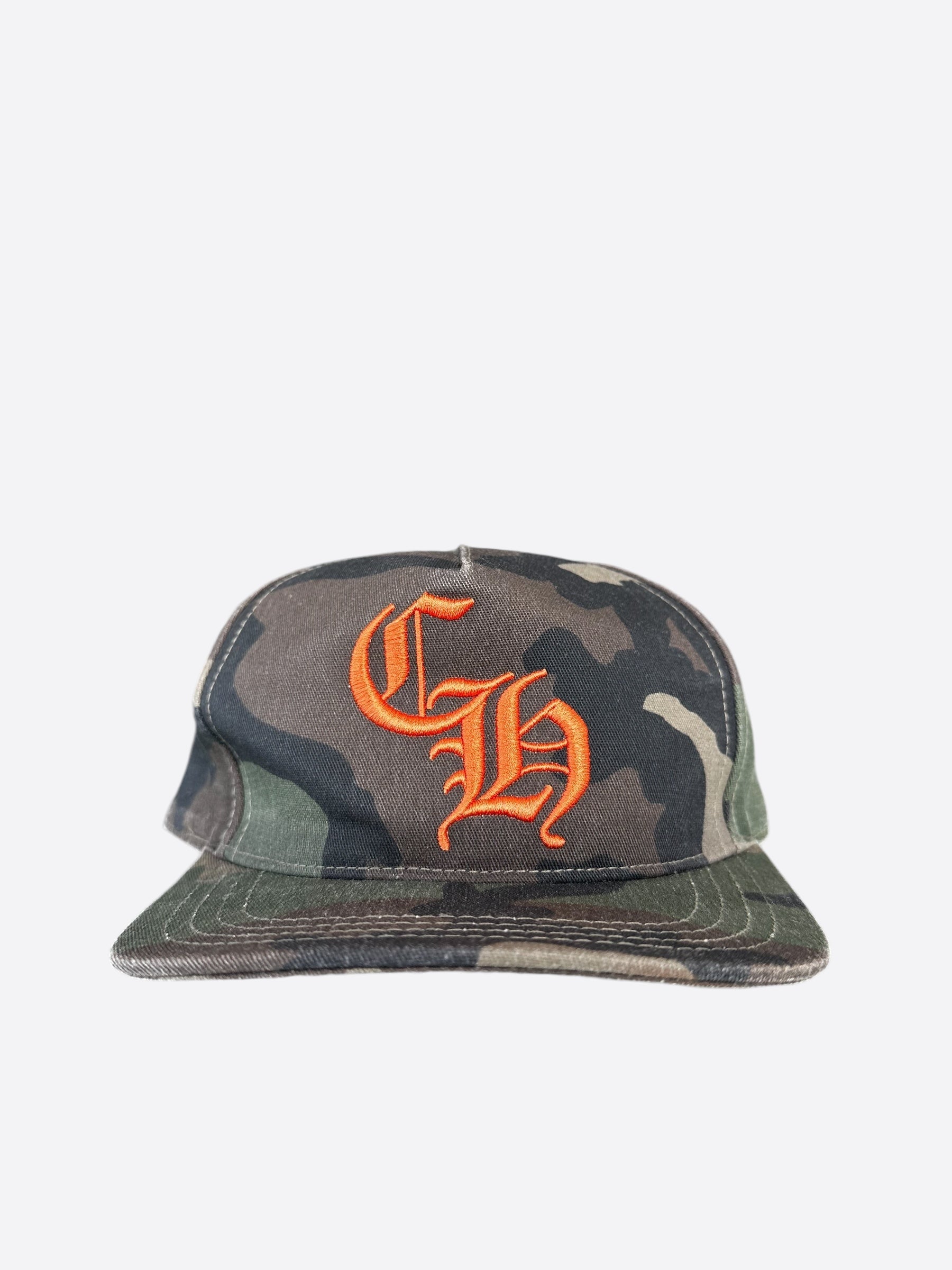 Chrome Hearts Camouflage Orange CH Logo Baseball Cap - Stylish Streetwear Accessory for Men & Women | Perfect for Urban Fashion & Outdoor Adventures