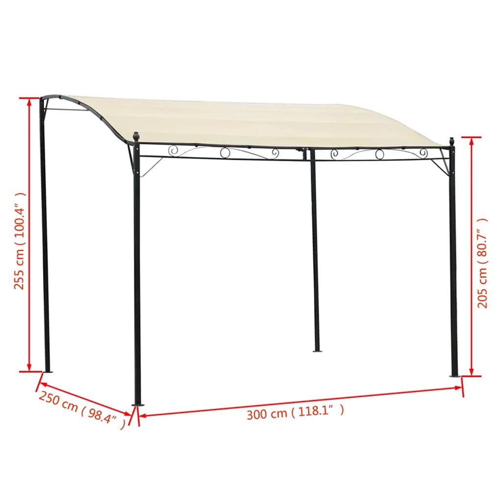 White Outdoor Gazebo Canopy 118.1