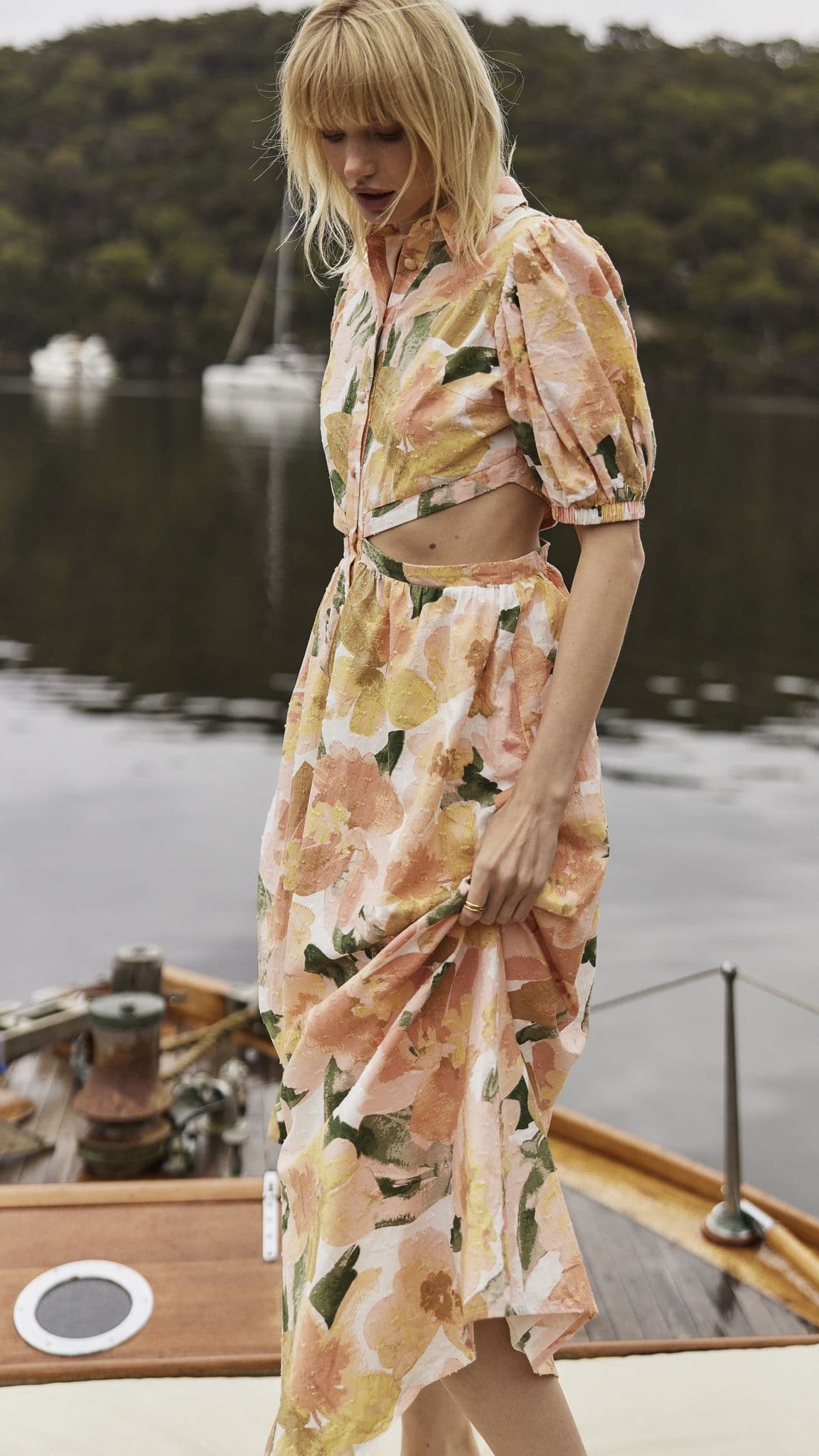 Kylo Midi Dress - Mallorca Floral Print Summer Dress for Women | Beach Vacation, Date Night & Casual Outfit
