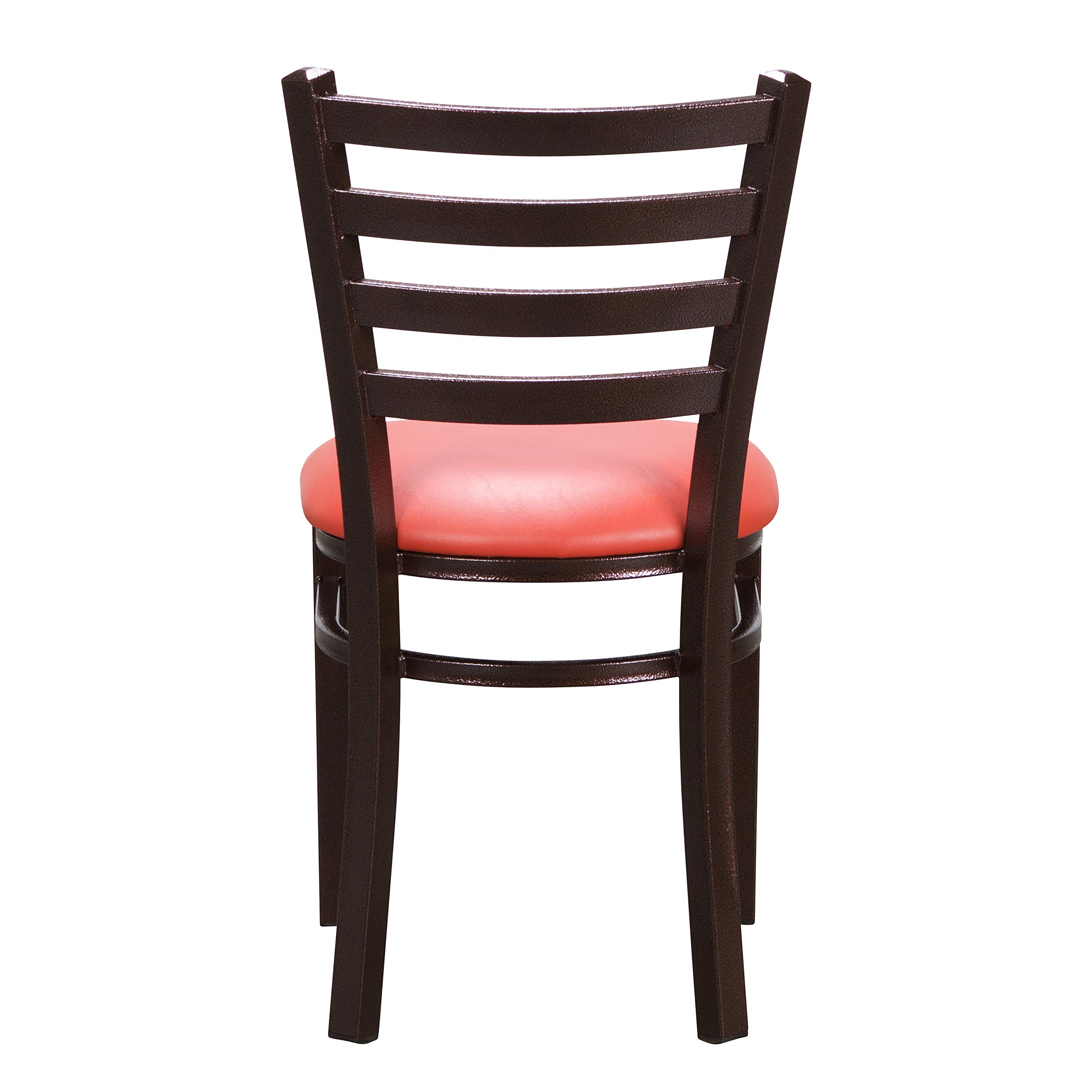 LINON Baxter Black/Red Metal Side Chair, Set of 2 - Modern Dining Chairs for Kitchen, Dining Room, Office & Outdoor Use - Durable Metal Frame & Comfortable Seating