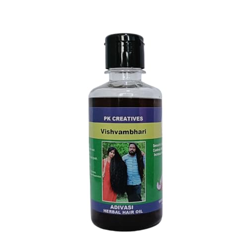 **Adivasi Vishwambari Herbal Oil - 100% Pure Natural Hair Oil for Hair Regrowth & Long Hair (250ml) - Promotes Thicker, Stronger Hair for Daily Use & Scalp Care**