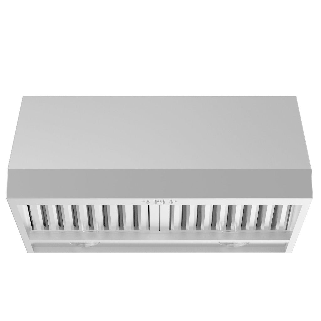 ZLINE 523 Stainless Steel Convertible Under Cabinet Range Hood - 36 Inch, 390 CFM, Ducted/Ductless - Perfect for Kitchen Ventilation & Smoke Removal