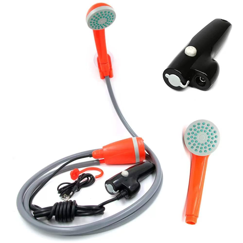 Rechargeable Portable Outdoor Camp Shower Pump - Lightweight Camping Shower Head for Beach, Hiking, Travel & RV Use | Perfect for Swimming, Backpacking & Off-Grid Adventures