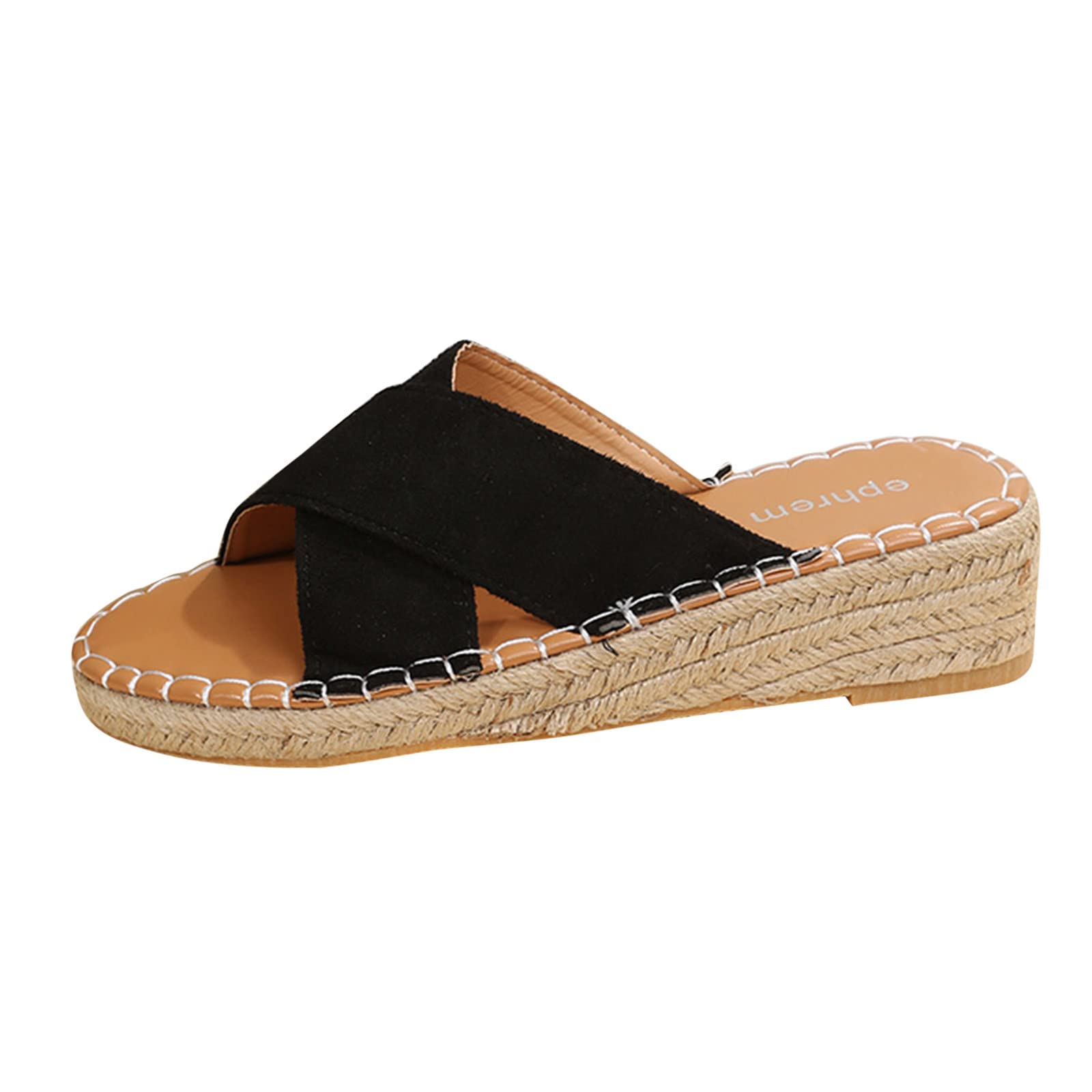 Cozy Black Fluffy Slippers for Women - Non-Slip Indoor/Outdoor Comfort with Highland Cow & Alpaca Designs - Best for Sweaty Feet, Medical Recovery & Beach Walks - Perfect for Home, Hospital & Vacation Use