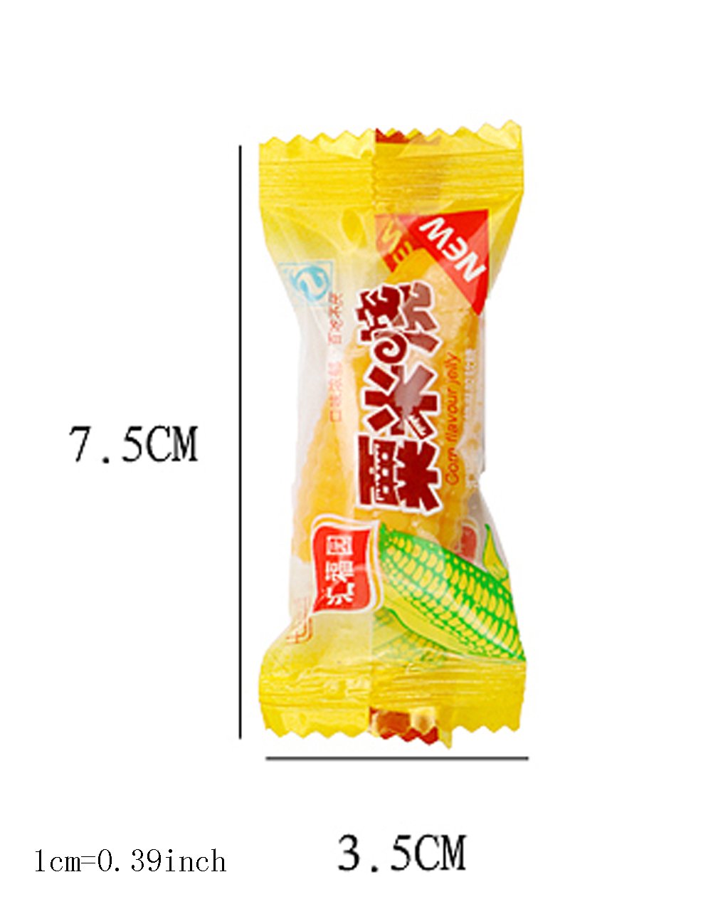 Helen Ou Chinese Snacks Candy - Sweet Corn Flavor Soft Candy & Jelly Drops 250g (8.8oz) | Authentic Asian Treats for Parties, Gifts & Snacking