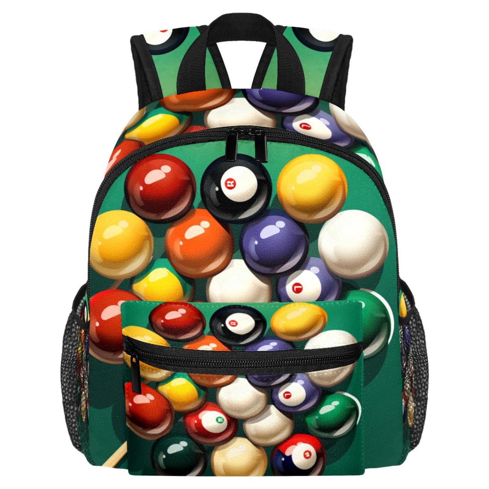 Stylish Travel Backpack for Women & Men - Durable Laptop Backpack with Billiard Design - Perfect for Work, School, Gym & Outdoor Adventures