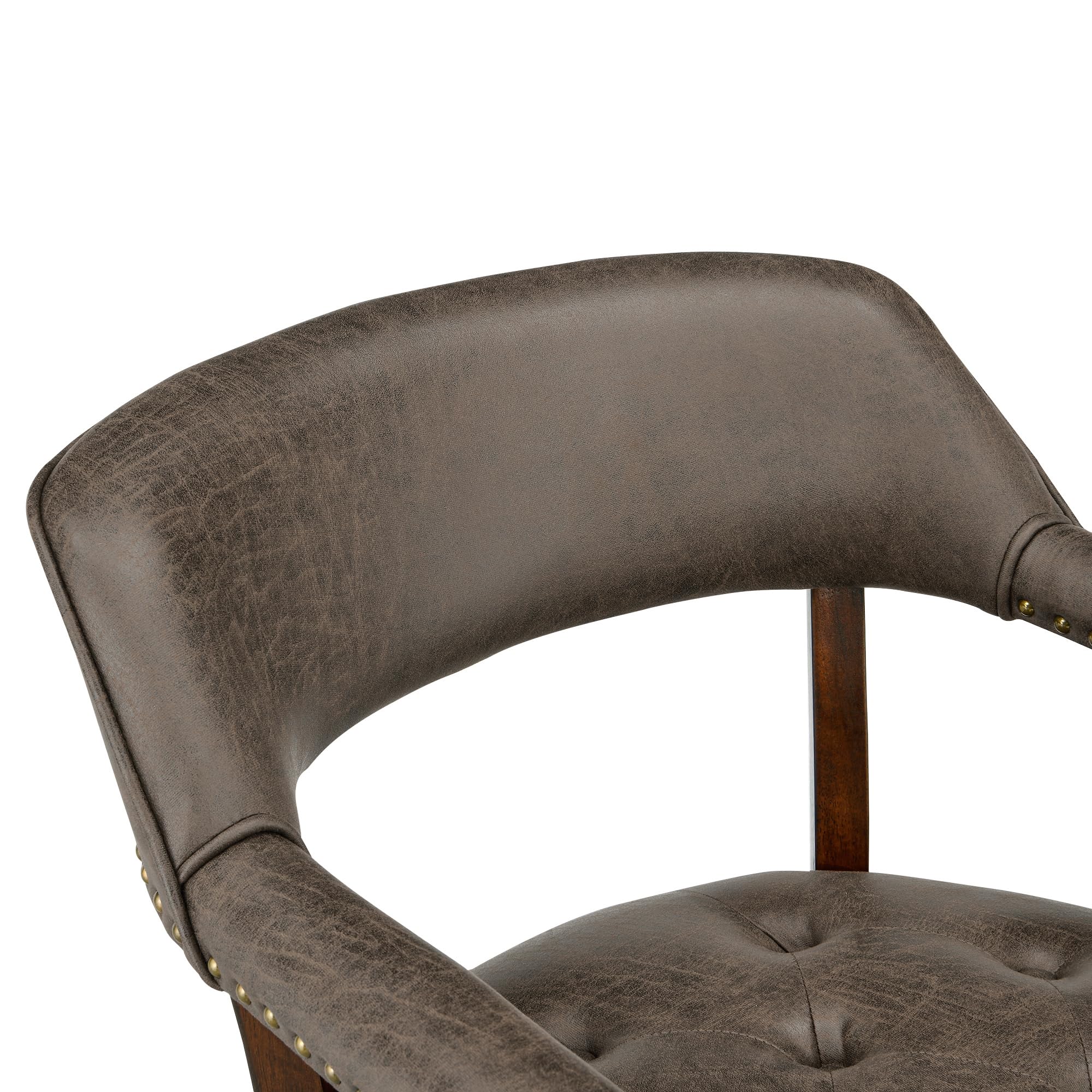 LEEMTORIG Large Rolling Dining Chairs with Casters & Arms - 26