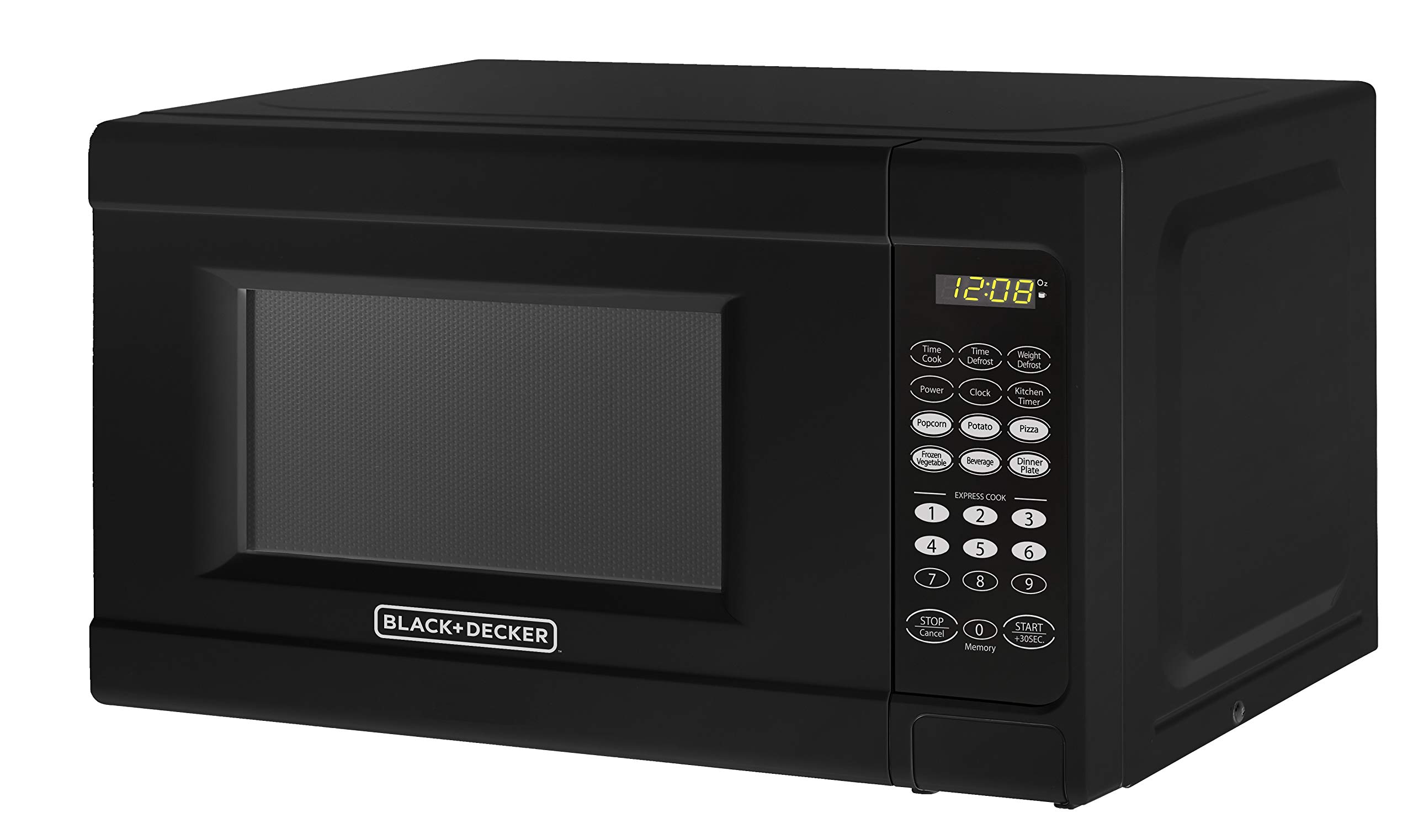Black & Decker EM720CPI-PMB 700-Watt Compact Microwave Oven, 0.7 Cu. Ft, Black - Perfect for Dorms, Offices & Small Kitchens