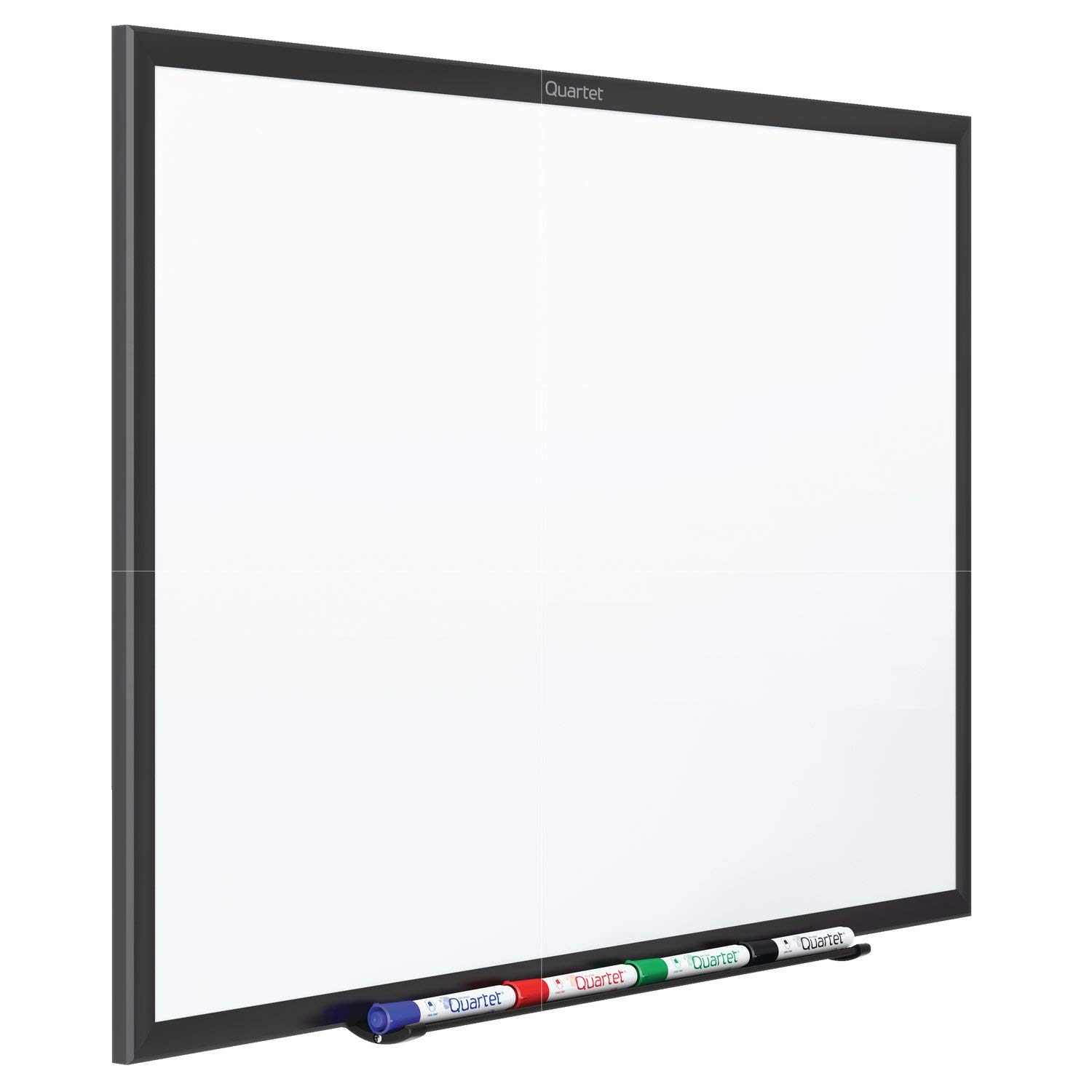Quartet Magnetic Dry Erase White Board 3' x 2' - Nano-Clean Surface Resists Stains, Black Aluminum Frame (SM533B) - Perfect for Office Meetings, Classroom Teaching & Home Organization