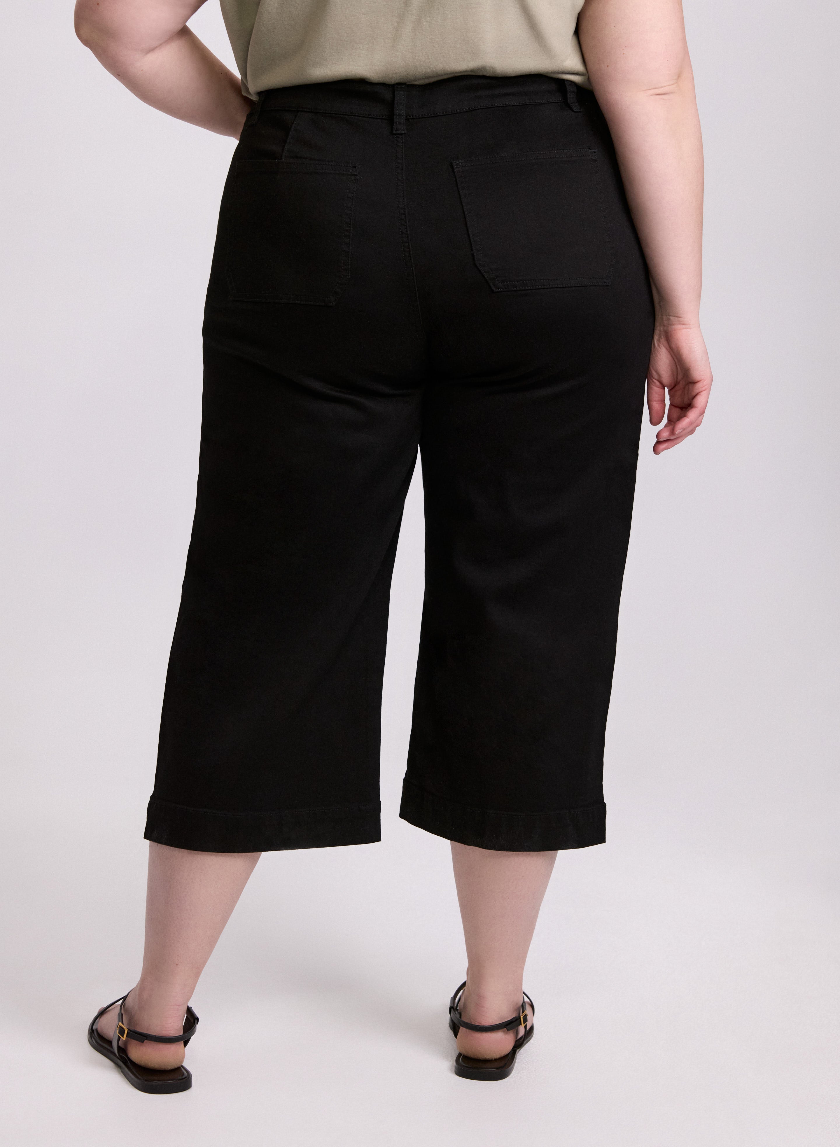 Stylish Cropped Wide Leg Jeans for Women - High Waist Distressed Denim Pants - Perfect for Casual Outfits & Summer Fashion