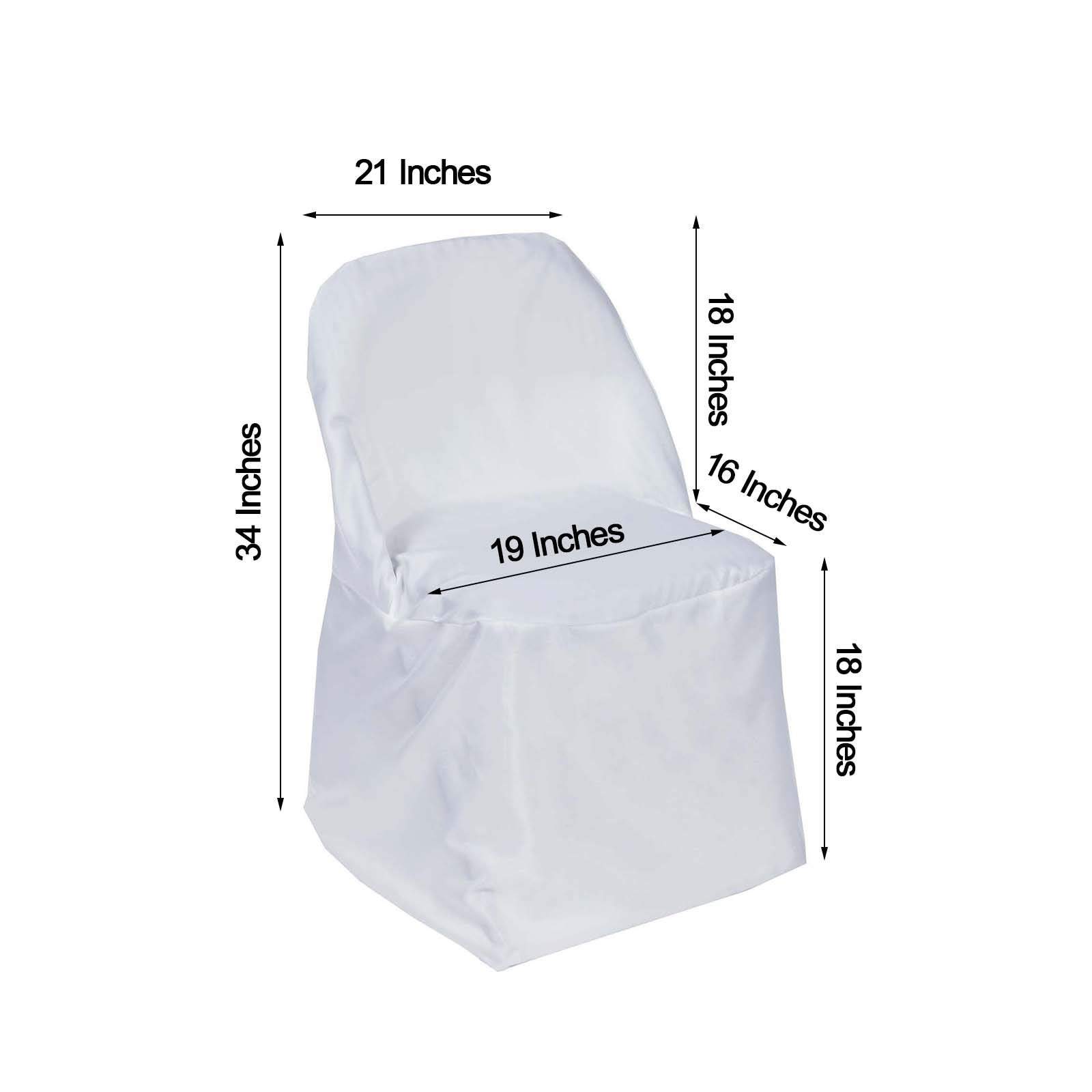 50-Pack White Round Polyester Chair Covers - Washable Folding Seat Covers for Wedding, Party, Banquet & Reception Decorations - Perfect for Dining Events, Ceremonies & Home Decor