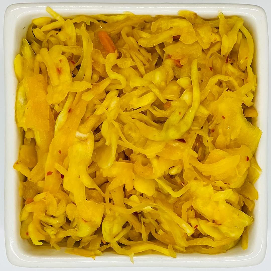 Olive My Pickle Fermented Sauerkraut - 2-Pack (32oz) | Probiotic Turmeric & Cumin for Gut Health - Perfect for Sandwiches & Salads