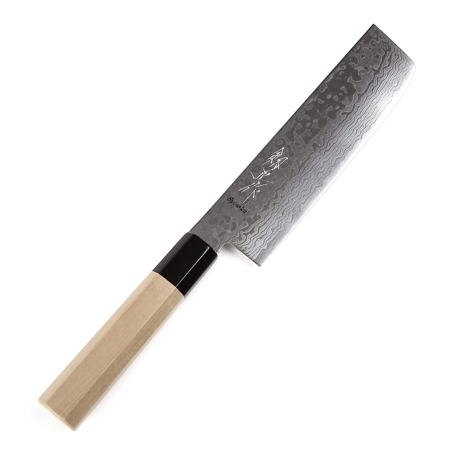 Premium Japanese Damascus Nakiri Knife - 6.3 Inch (160mm) Vegetable Cleaver with 69-Layer ZA18 Steel & Octagonal Magnolia Wood Handle - Perfect for Sushi, Asian Cuisine & Precision Vegetable Cutting