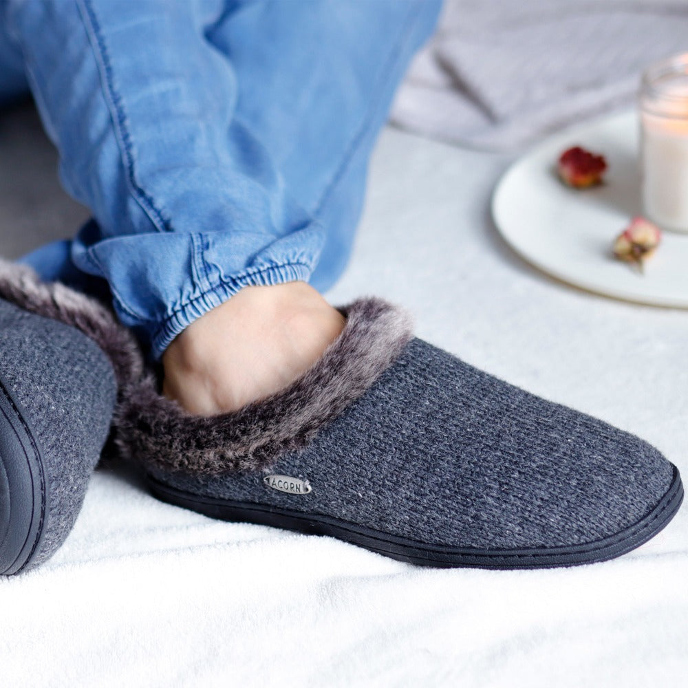 Women's Faux Fur Chinchilla Clog Slippers - Cozy Indoor/Outdoor House Shoes with Non-Slip Sole - Perfect for Winter, Home, Lounge & Quick Errands