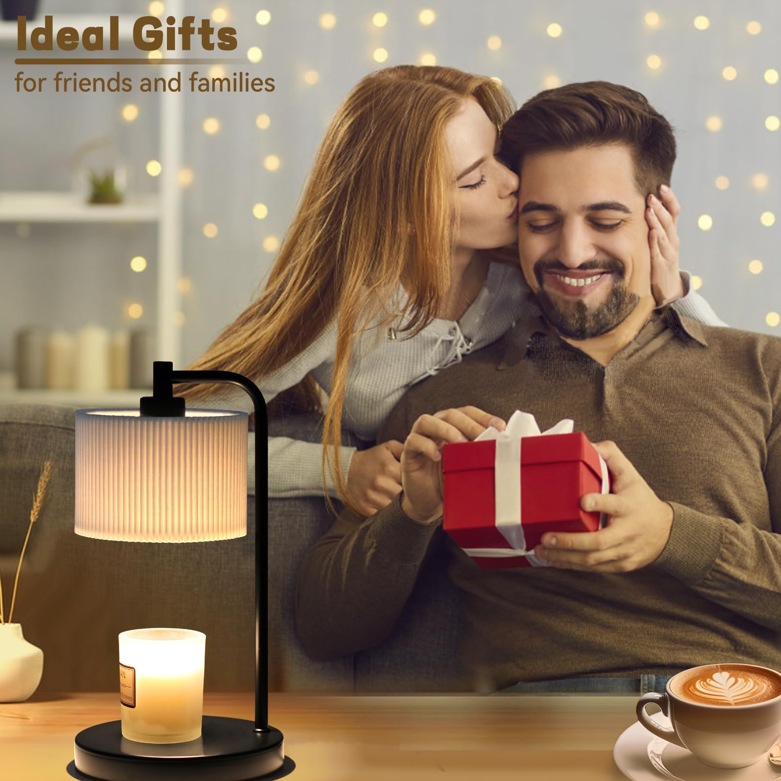 Dimmable Candle Warmer Lamp with Timer - Wax Melter for Jar Candles, Includes Replacement Bulbs - Elegant Home Decor, Perfect Housewarming & Christmas Gift (Black) - Ideal for Aromatherapy, Relaxation, and Creating Cozy Ambiance
