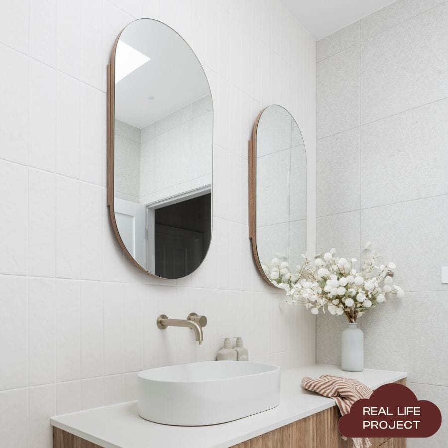 Premium Matte White Above Counter Oval Bathroom Sink - Modern Farmhouse Vanity Basin for Bathroom & Powder Room Renovation