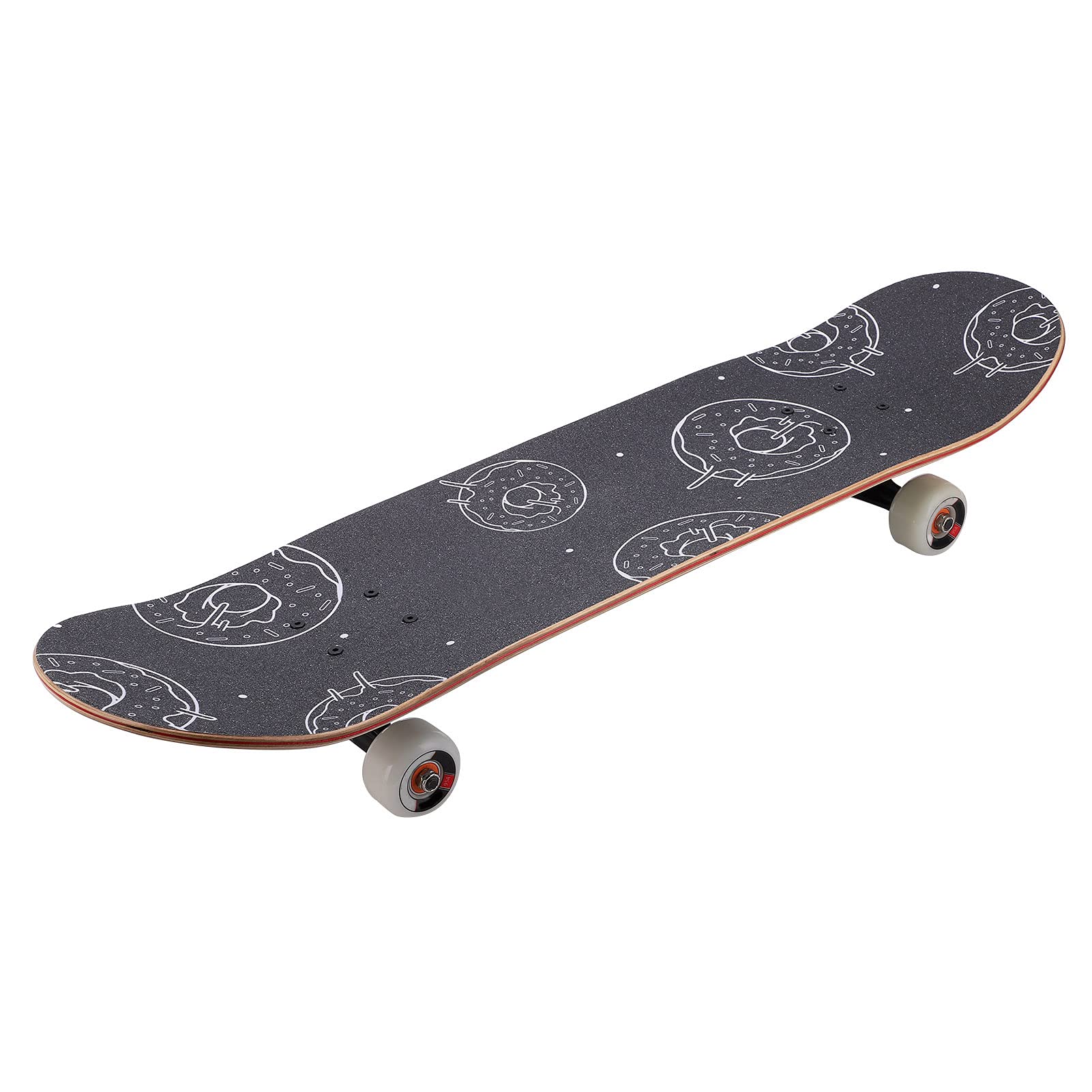 Eulbevoli 4-Wheel Maple Skateboard - Waterproof, High Strength & Impact Resistant for Kids & Adults - Perfect for Commuting, Tricks & Outdoor Fun