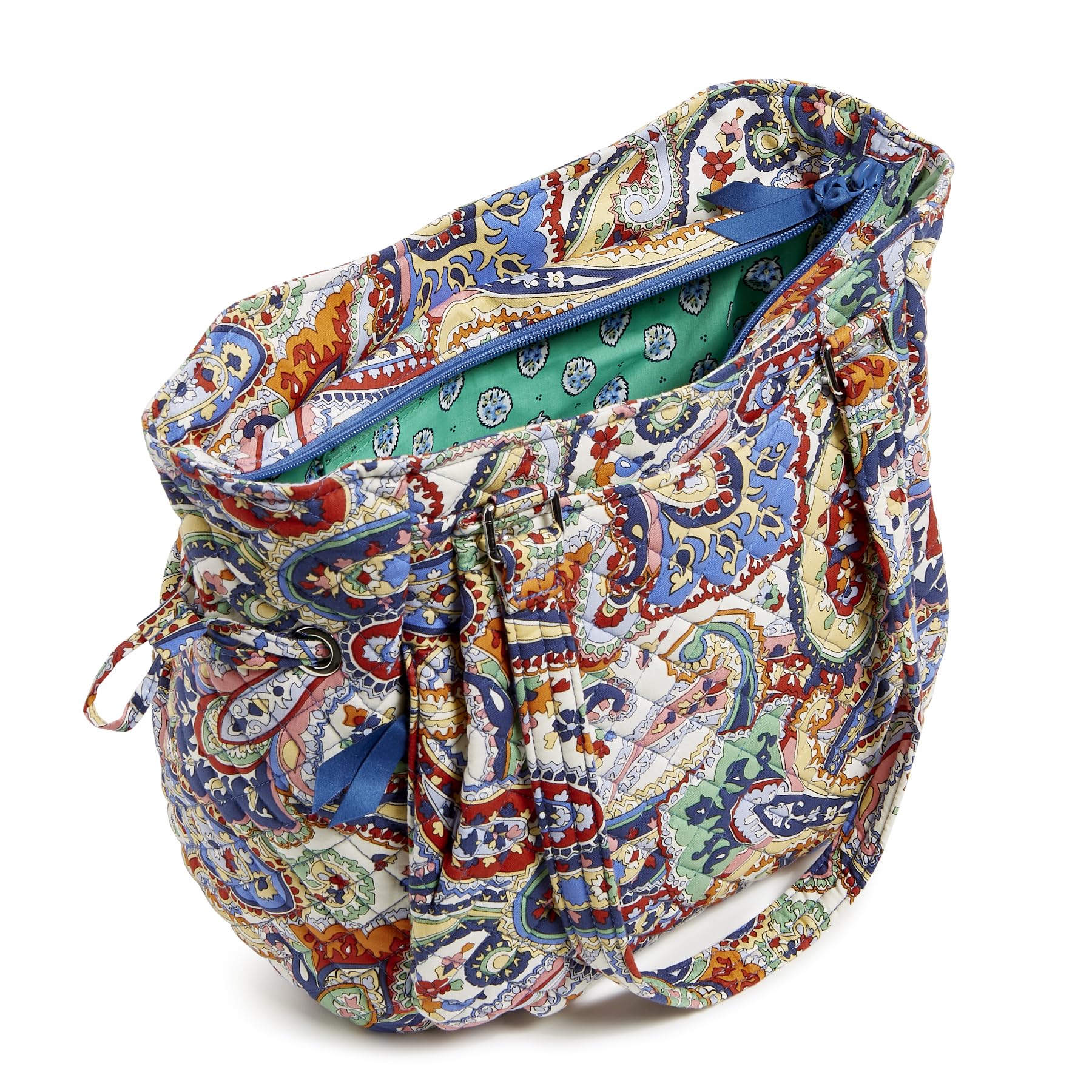 Vera Bradley Cotton Glenna Satchel Purse for Women - Lightweight Shoulder Bag with Adjustable Strap, Perfect for Work, Travel & Everyday Use