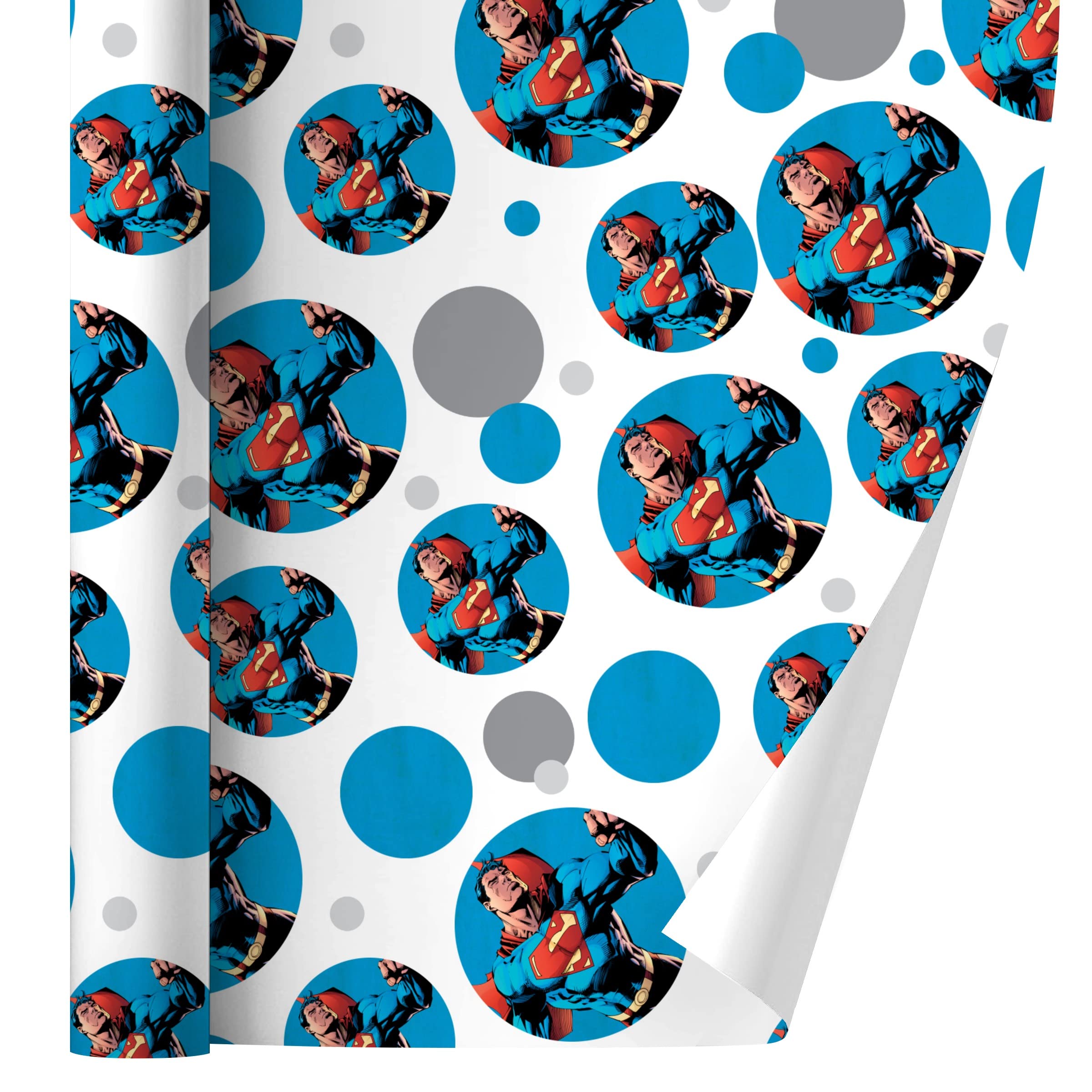 Superman Gift Wrap Roll - Premium Superhero Wrapping Paper for Birthdays, Parties & Holidays - Perfect for Comic Book Fans & Collectibles