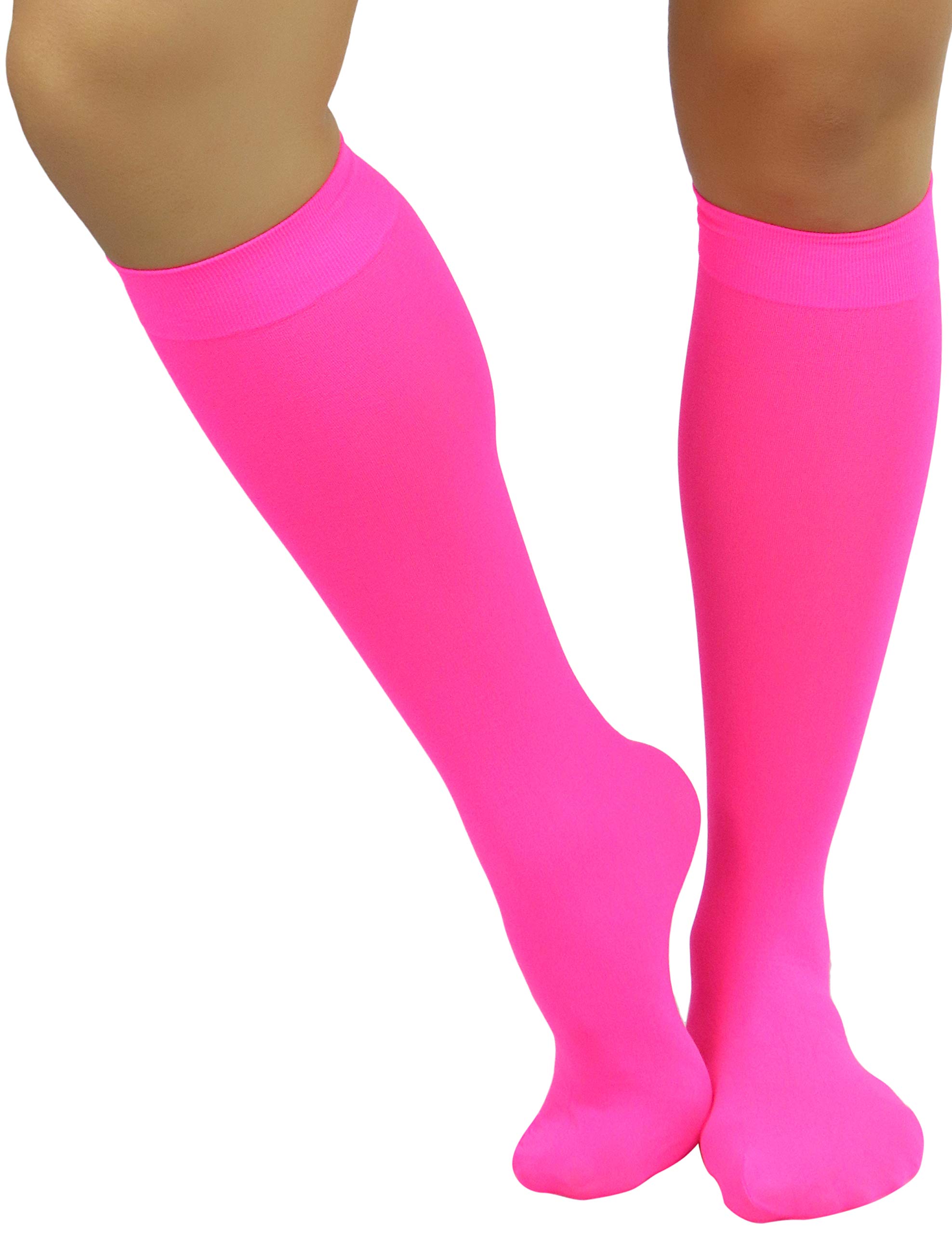 ToBeInStyle Women's Fashion Opaque Nylon Knee High Socks - Warm & Comfortable Winter Socks for Boots, Office Wear & Casual Outfits