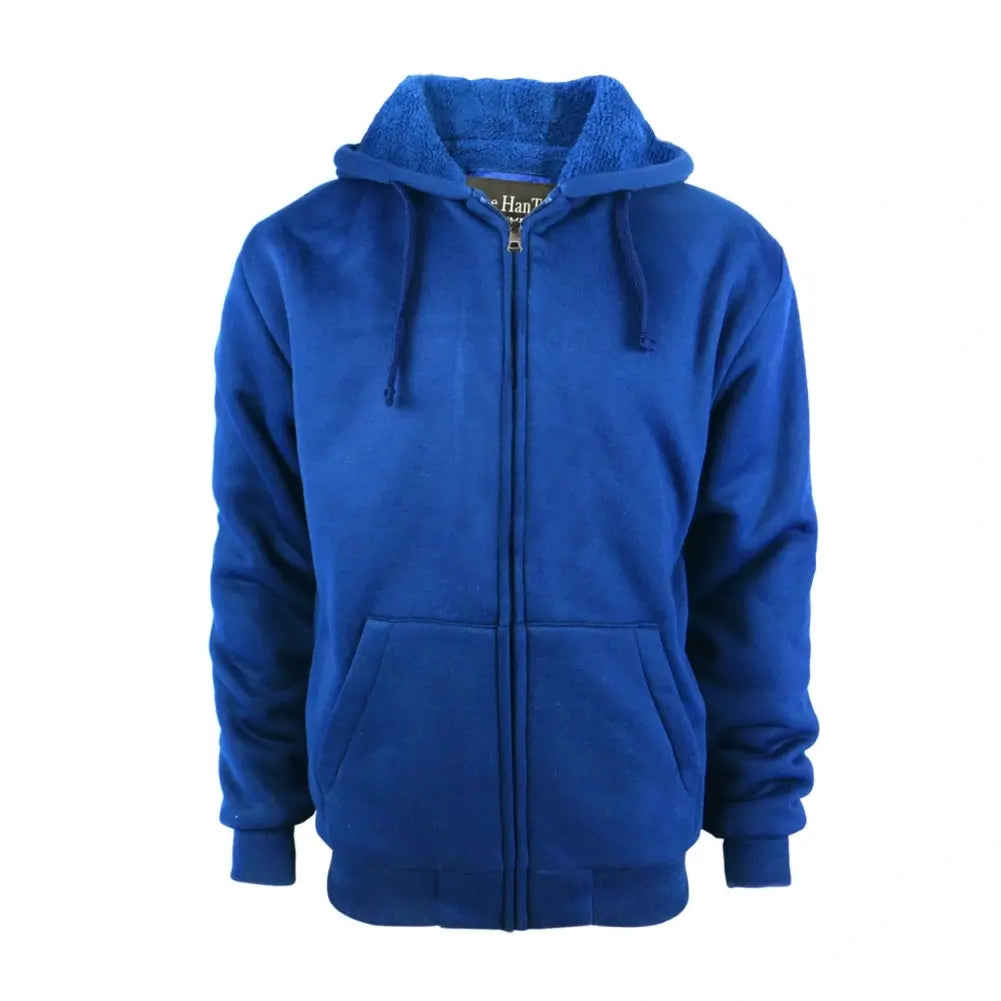 Men's Sherpa Lined Full Zip Hoodie - Warm Fleece Jacket for Winter - Cozy Pullover for Outdoor Activities & Casual Wear