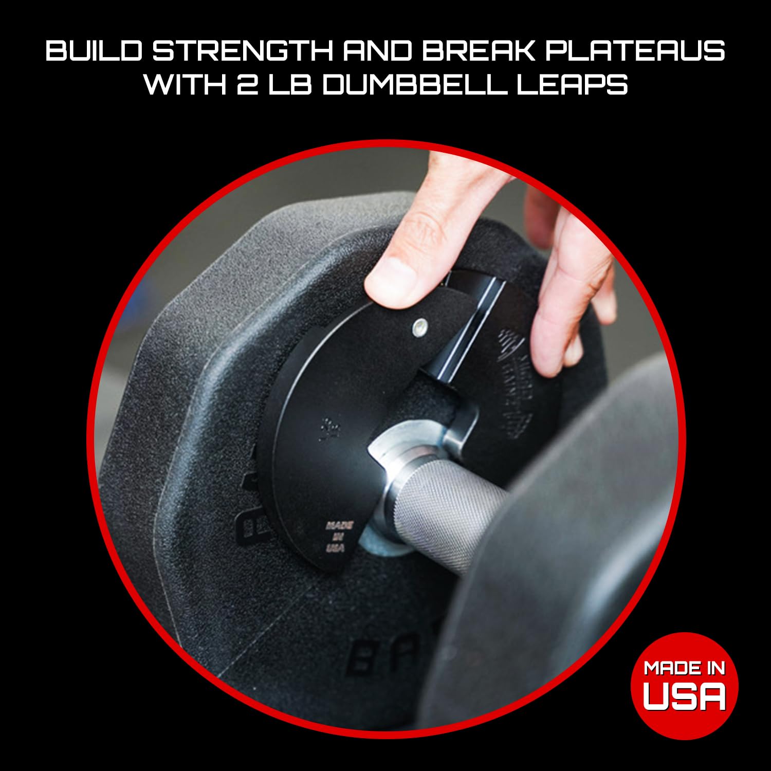 Micro Gainz 1LB Dumbbell Fractional Weight Plates Set (2 or 4 Pieces) - Premium USA-Made Micro Loading Weights for Dumbbell Training - Perfect for Strength Building, Home Gym & Progressive Overload Workouts