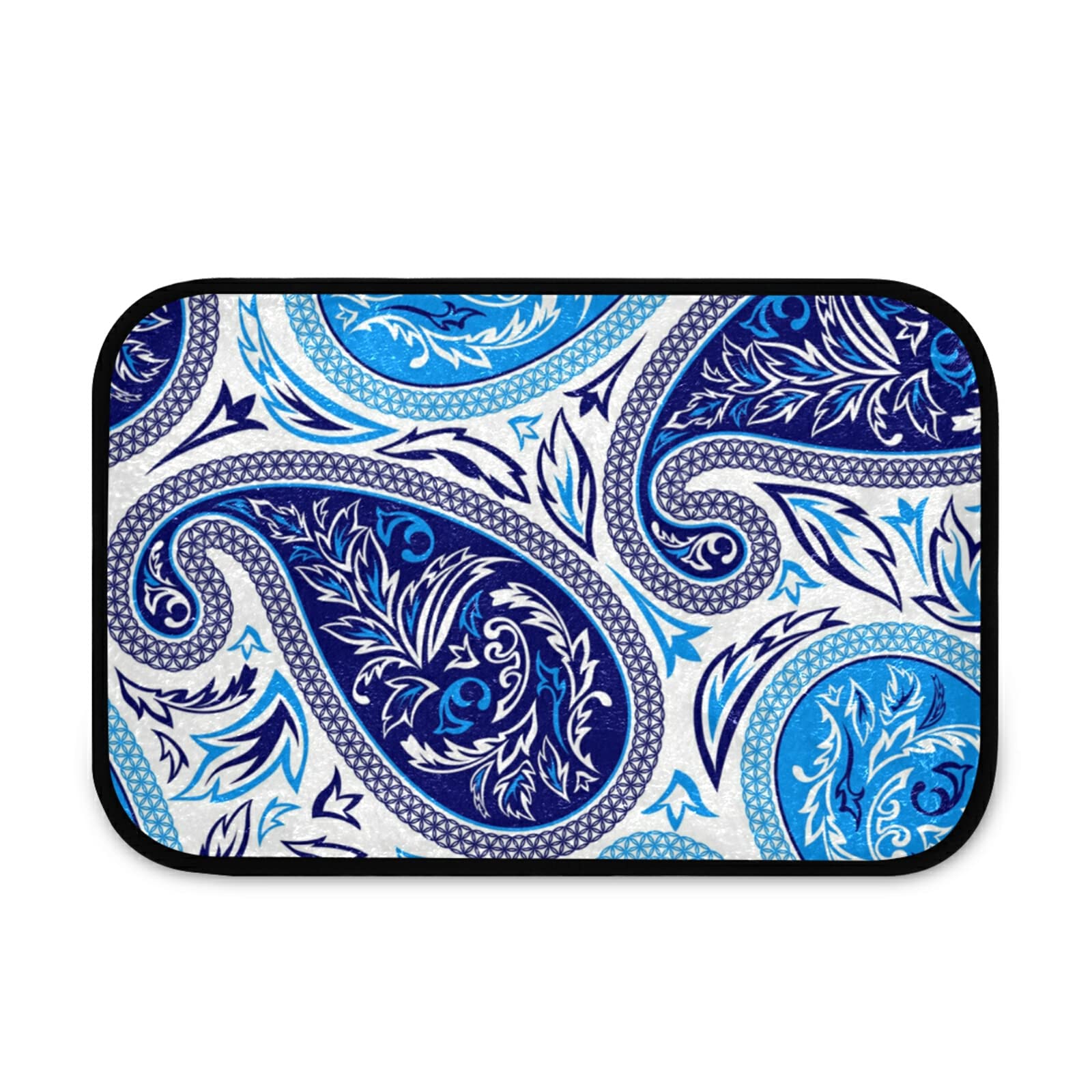 Paisley Pattern Non-Slip Door Mat - 23.6x15.7in Absorbent Floor Rug for Indoor/Outdoor Use - Perfect for Home, Kitchen, Bathroom, Bedroom & Garden Entrance - Great for Wet Shoes, Muddy Paws & High Traffic Areas