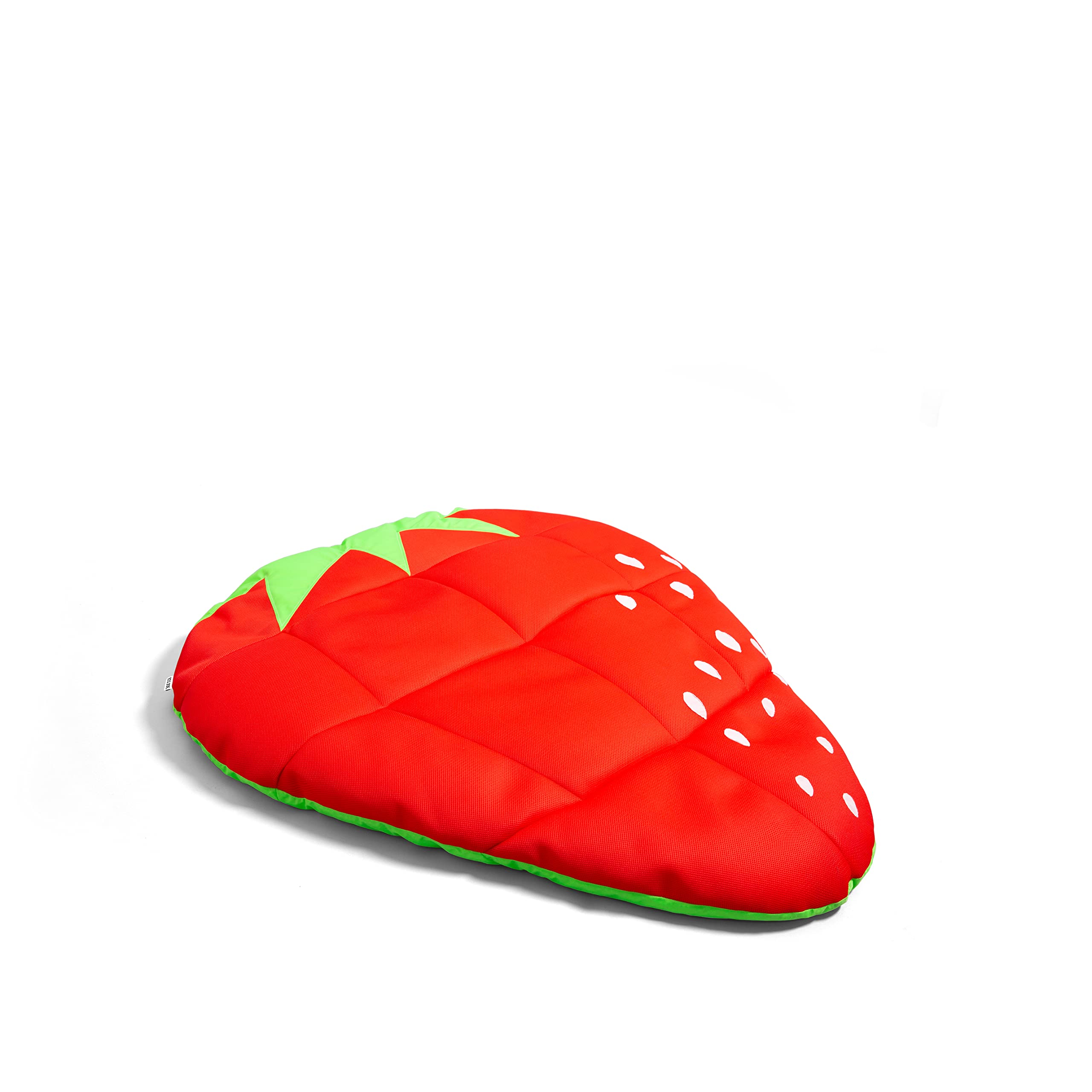 Big Joe No Inflation Needed Pool Lounger - 5ft Large Strawberry Design Double-Sided Mesh Floating Chair for Adults & Kids - Perfect for Pool Parties, Beach Relaxation & Summer Fun