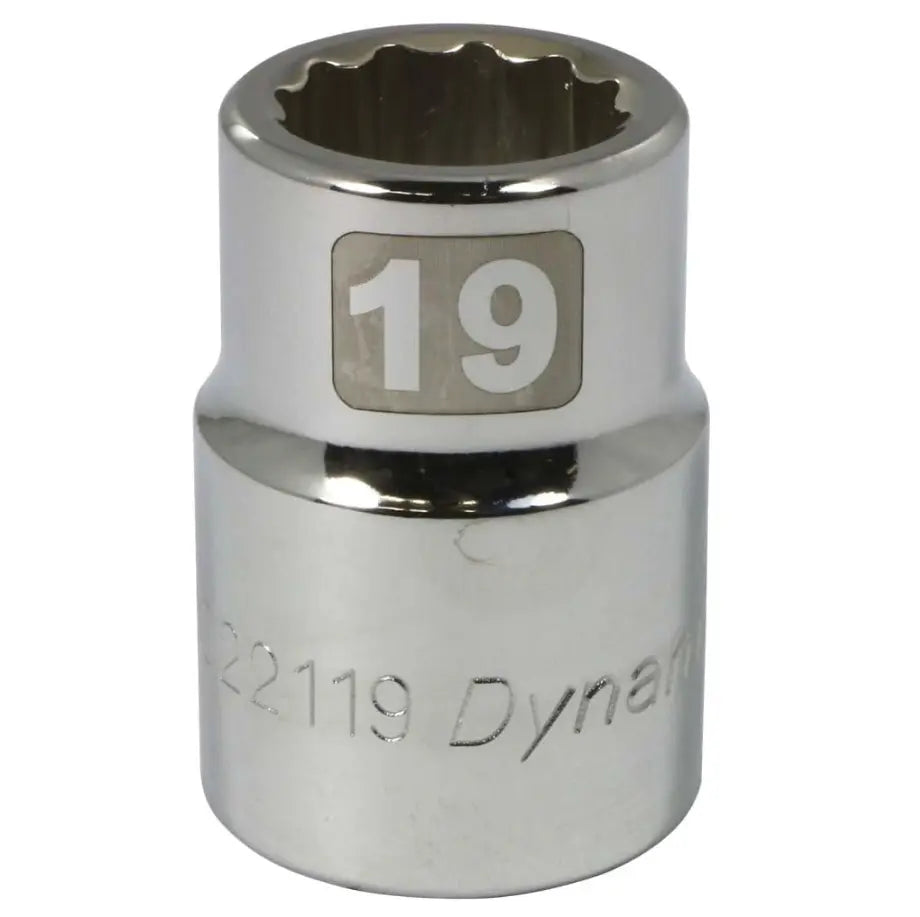 3/4 Inch Drive 12-Point Chrome Socket - Heavy Duty Impact Socket for Automotive Repair & DIY Projects