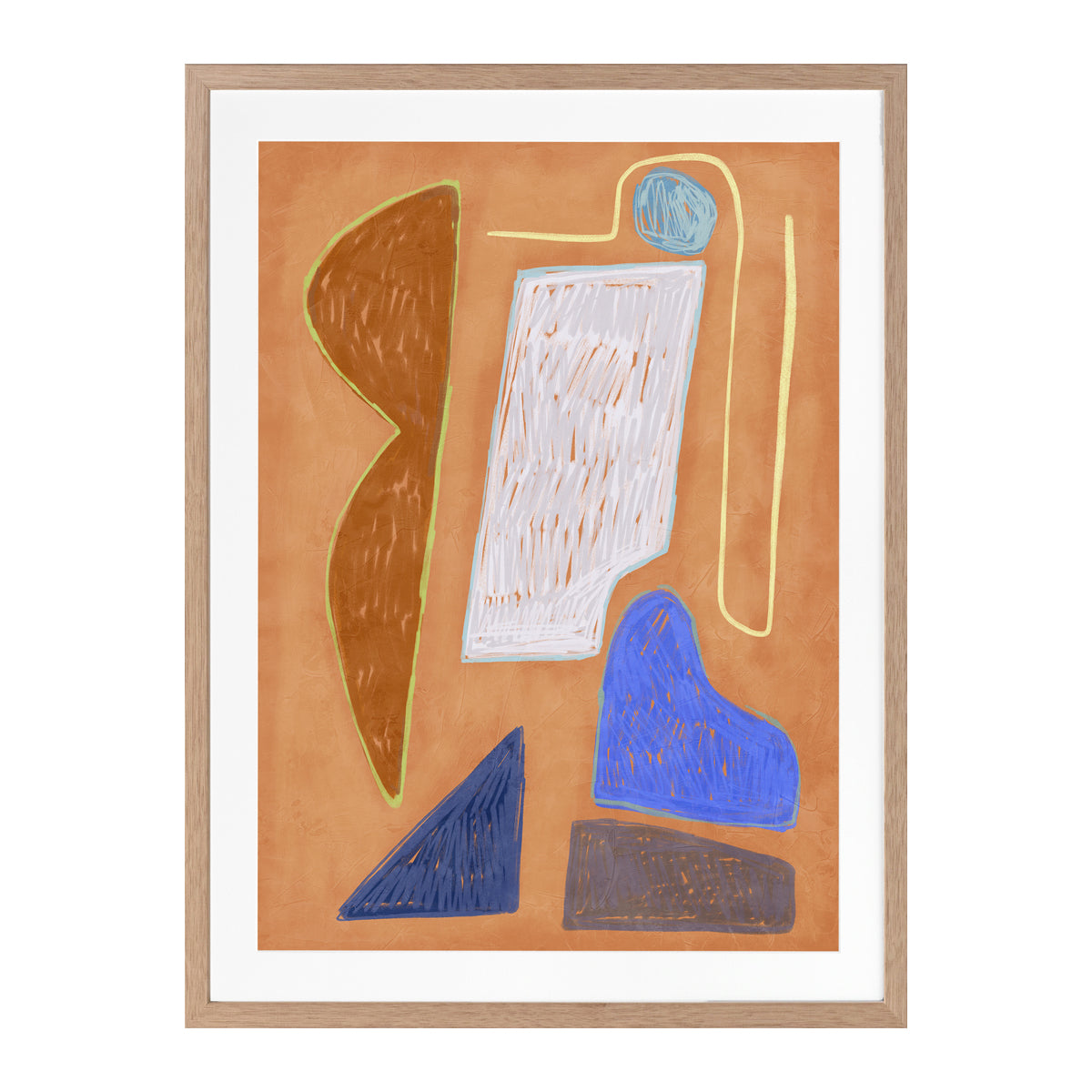 Desert Geo I Portrait Art Print - Modern Wall Decor for Living Room, Bedroom & Office | Framed Canvas Painting for Home & Office Decor