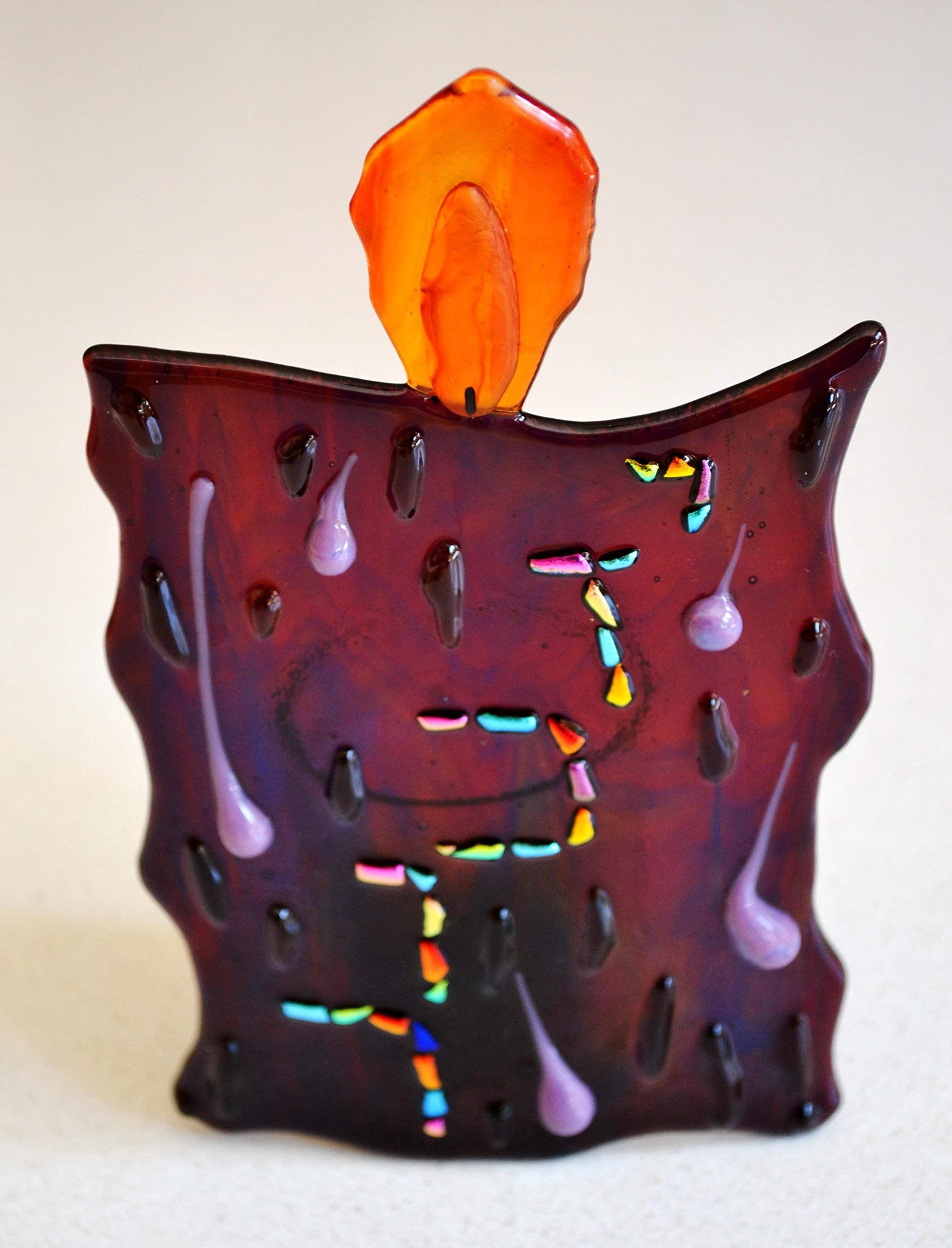 Custom Engraved Teardrops Yahrzeit Jewish Memorial Candle Holder - Handmade Glass Candle Votive for Jewish Remembrance, Yizkor & Memorial Services - Perfect for Synagogue, Home Memorials & Jewish Holidays