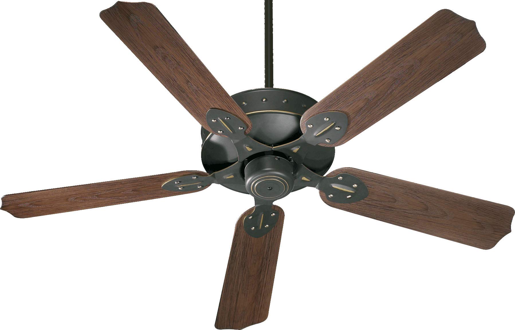 Hudson Patio Old World 52 Inch Outdoor Ceiling Fan with Light - Damp Rated for Covered Porch, Gazebo, and Backyard Use