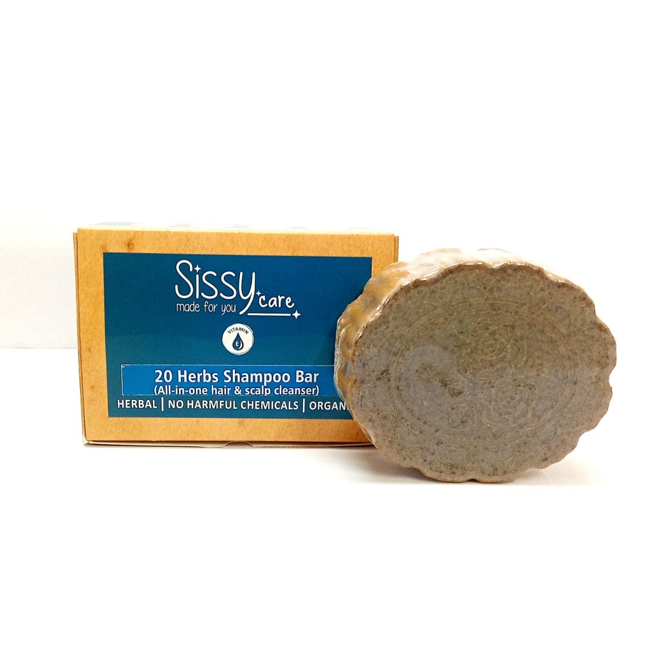 20 Herbs Shampoo Bar for Soft Silky Hair - All-in-One Natural Hair & Scalp Cleanser - 80g Tangle-Free Solid Shampoo - Perfect for Travel, Camping & Eco-Friendly Home Use