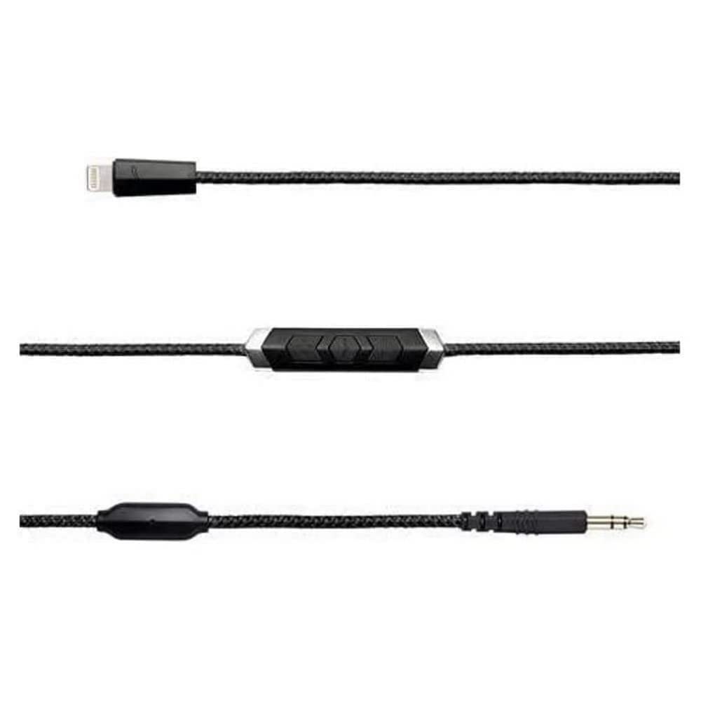 V-MODA Speakeasy DAC/AMP 3-Button Lightning Cable for iPhone - High-Resolution Audio & In-Line Controls - Black (One Size) - Perfect for Music Lovers, Audiophiles & On-the-Go Listening