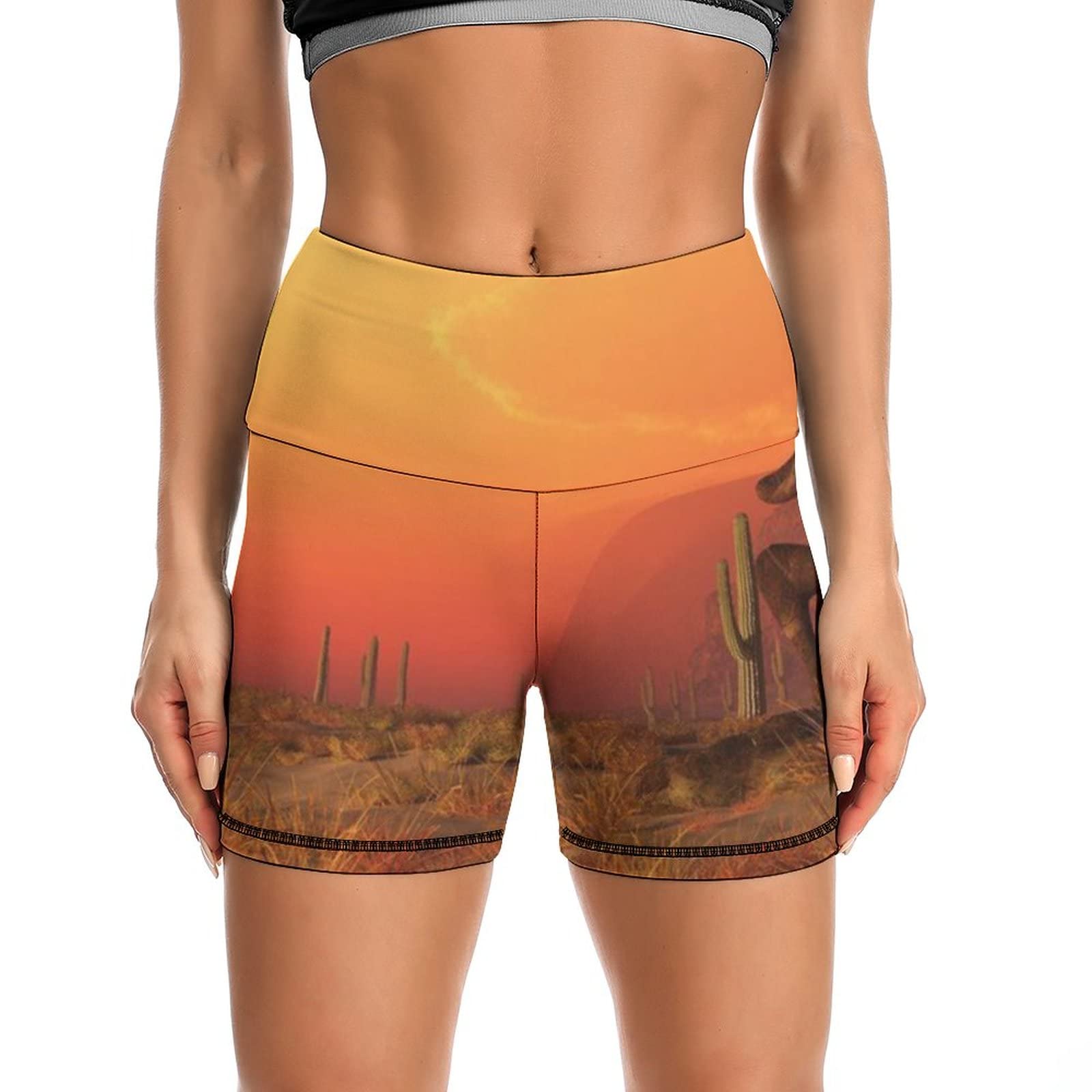 JZDACH High Waist Yoga Shorts for Women - Tummy Control Workout Shorts, Running & Home Exercise Biker Shorts - Perfect for Yoga, Gym, and Lounge Wear