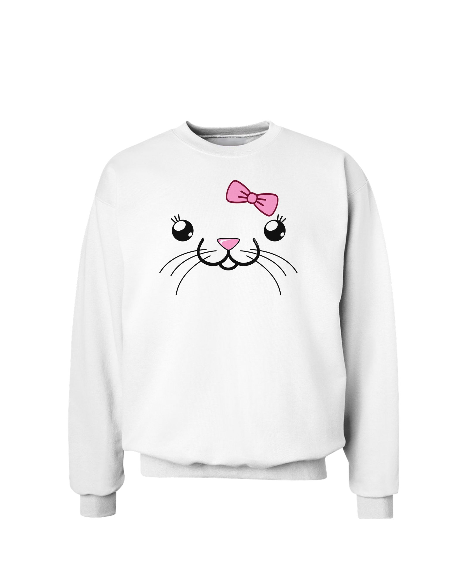 Cute Tiny Girl Mouse Sweatshirt - TooLoud Kyu-T Face Graphic Hoodie for Women | Kawaii Anime Fashion | Perfect for Cosplay, Casual Wear & Gifts