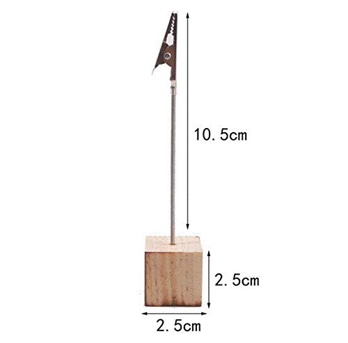 10pcs Wooden Card Holder Stand - Photo Memo Notes Clip for Desktop, Square Message Card Display - Home Office Party Decor & Craft Accessories | Perfect for Weddings, Events, and DIY Projects