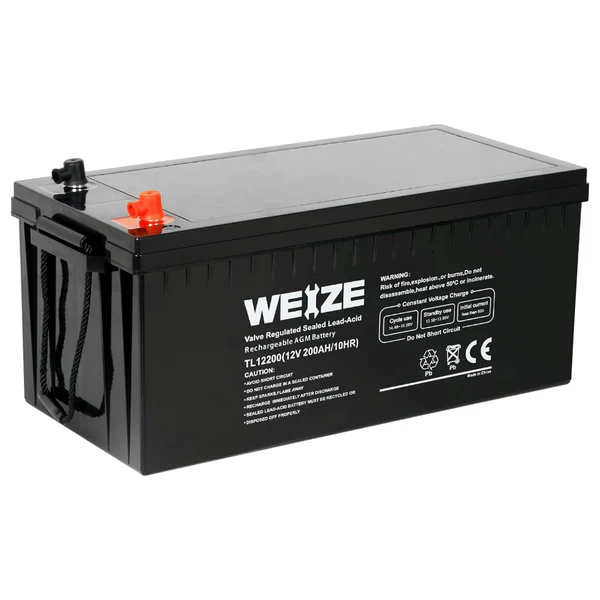 WEIZE 12V 100Ah Sealed Lead Acid Deep Cycle Battery for RV, Solar, Marine, Camping & Off-Grid Power - Perfect for Cabin, Trolling Motor & Backup Power Systems