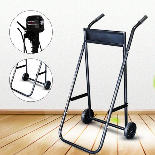 Heavy Duty Outboard Motor Stand with Wheels - 154lbs Capacity Boat Engine Carrier Cart Dolly for Storage | Perfect for Garage, Workshop & Marine Storage Solutions