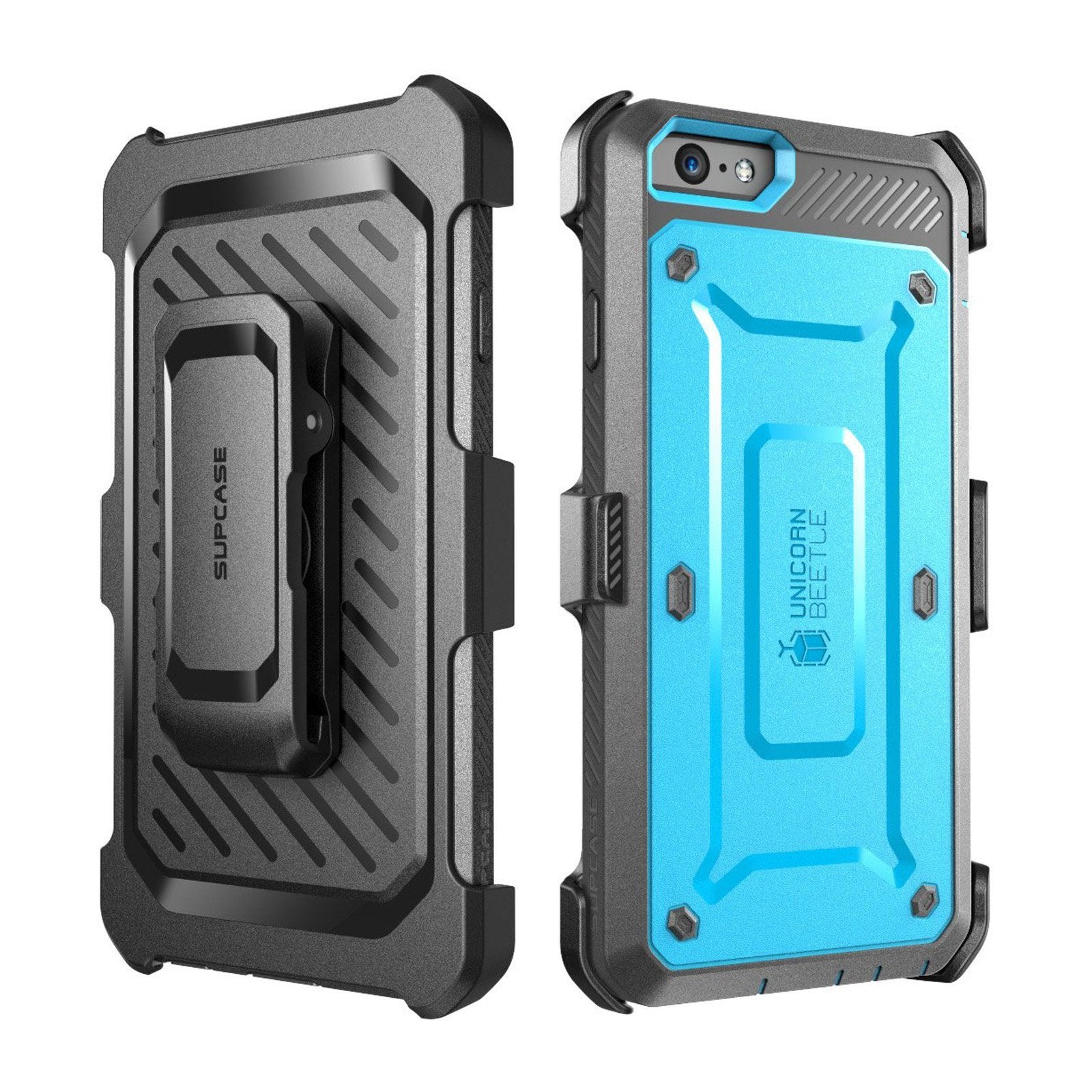 iPhone 6 Plus / 6S Plus Unicorn Beetle Pro Full Body Rugged Holster Case with Built-in Screen Protector - Shockproof Protective Cover for Outdoor, Work & Daily Use (Blue)