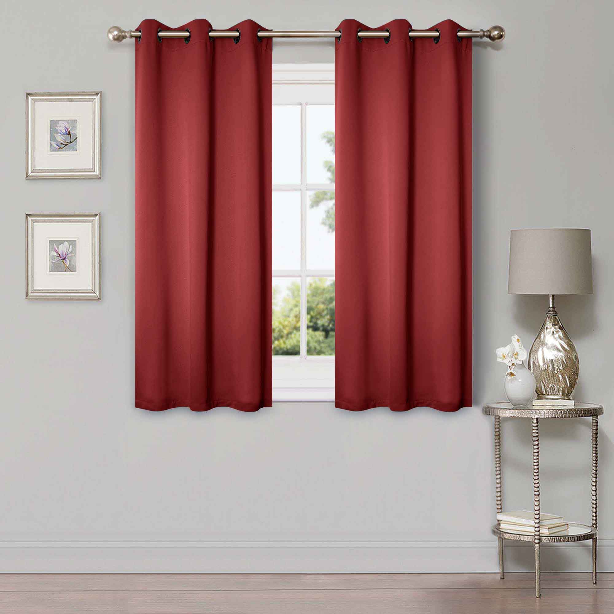Blackout Curtains for Bedroom - Solid Classic Modern Grommet Curtain Set for Living Room, Nursery & Home Theater - Light Blocking Thermal Insulated Window Drapes