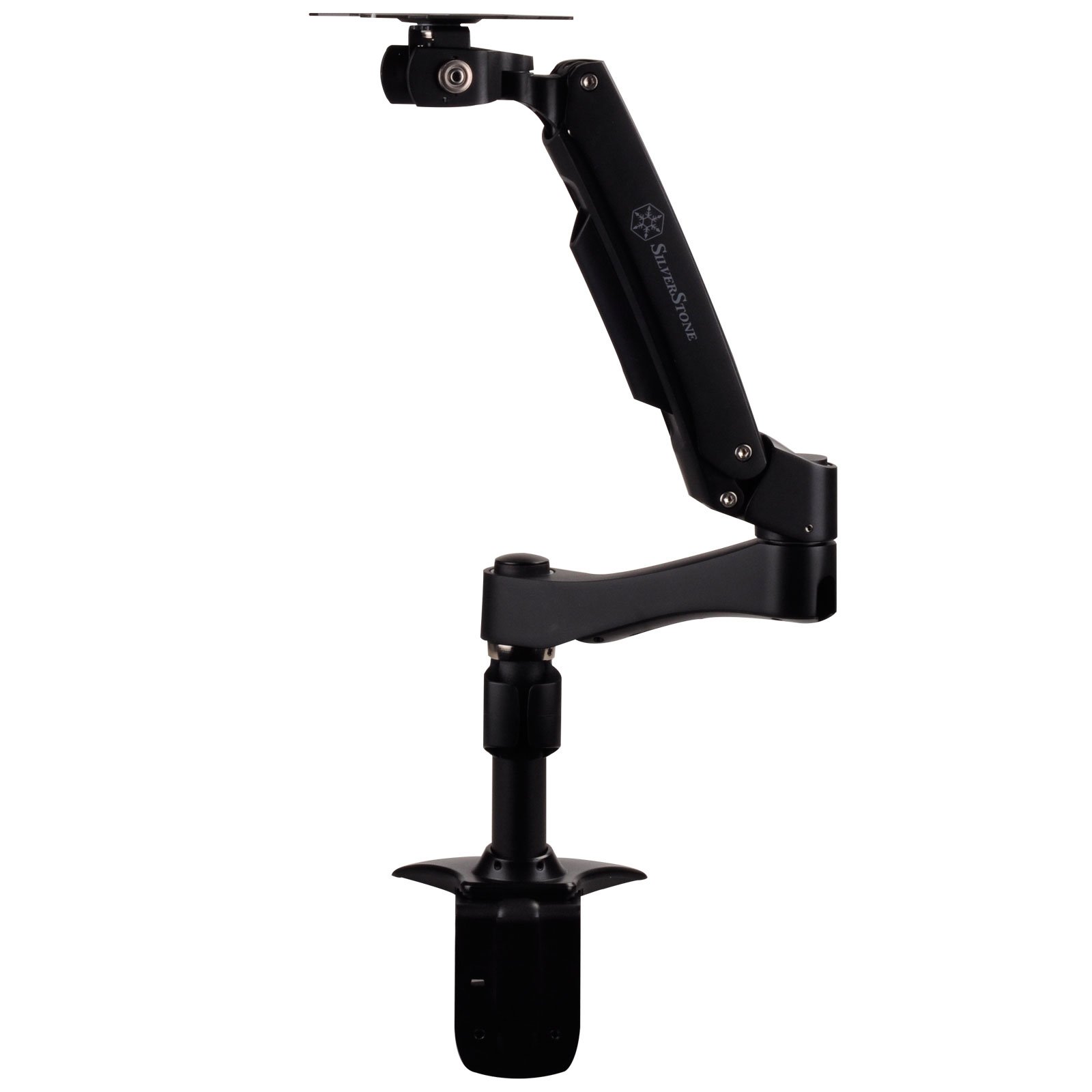 SilverStone Technology ARM11BC Articulating Monitor Mount - Adjustable Single Arm Desk Stand for Computer Screens, TAA Compliant | Perfect for Home Office, Gaming Setup & Workspace Ergonomics