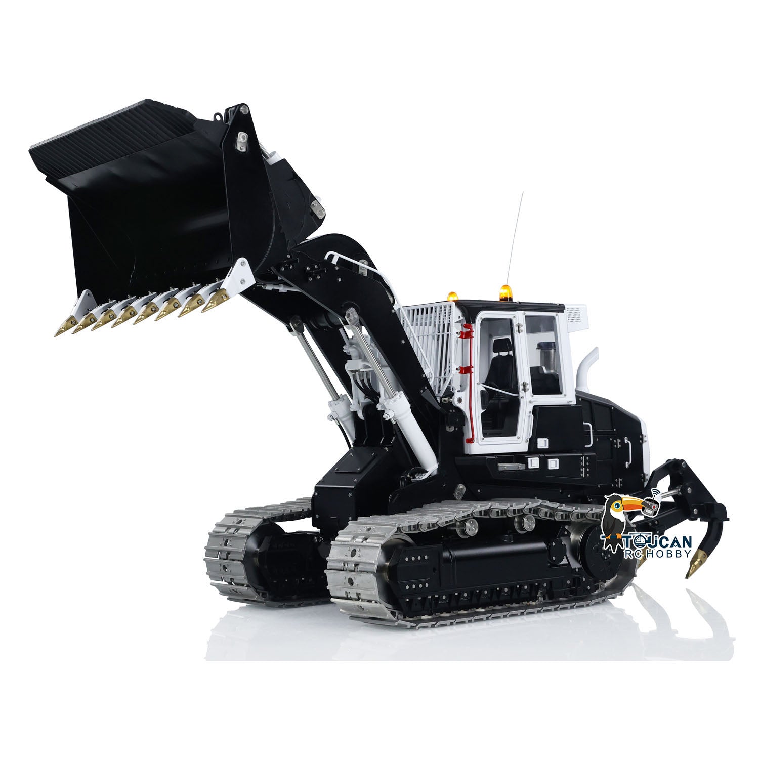 LESU 1:14 Scale RC Hydraulic Tracked Loader - 973K Model with Openable Bucket, Rear Plow & Durable Metal Tracks | High Performance Remote Control Construction Toy for Adults & Kids | Perfect for Construction Site Play, Backyard Digging & RC Enthusiasts