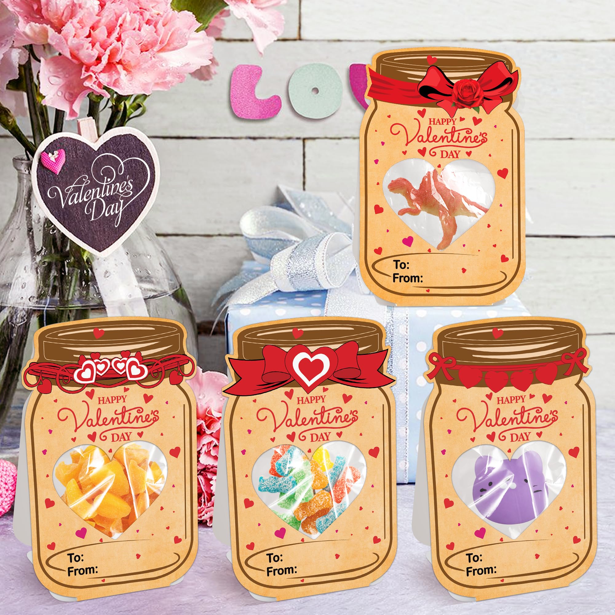 40 Pack Funny 3D Valentine's Day Cards for Kids - Classroom Exchange, School Party Favors & Prizes - Perfect for Valentine's Day Gifts and Classroom Activities (Candy Not Included)